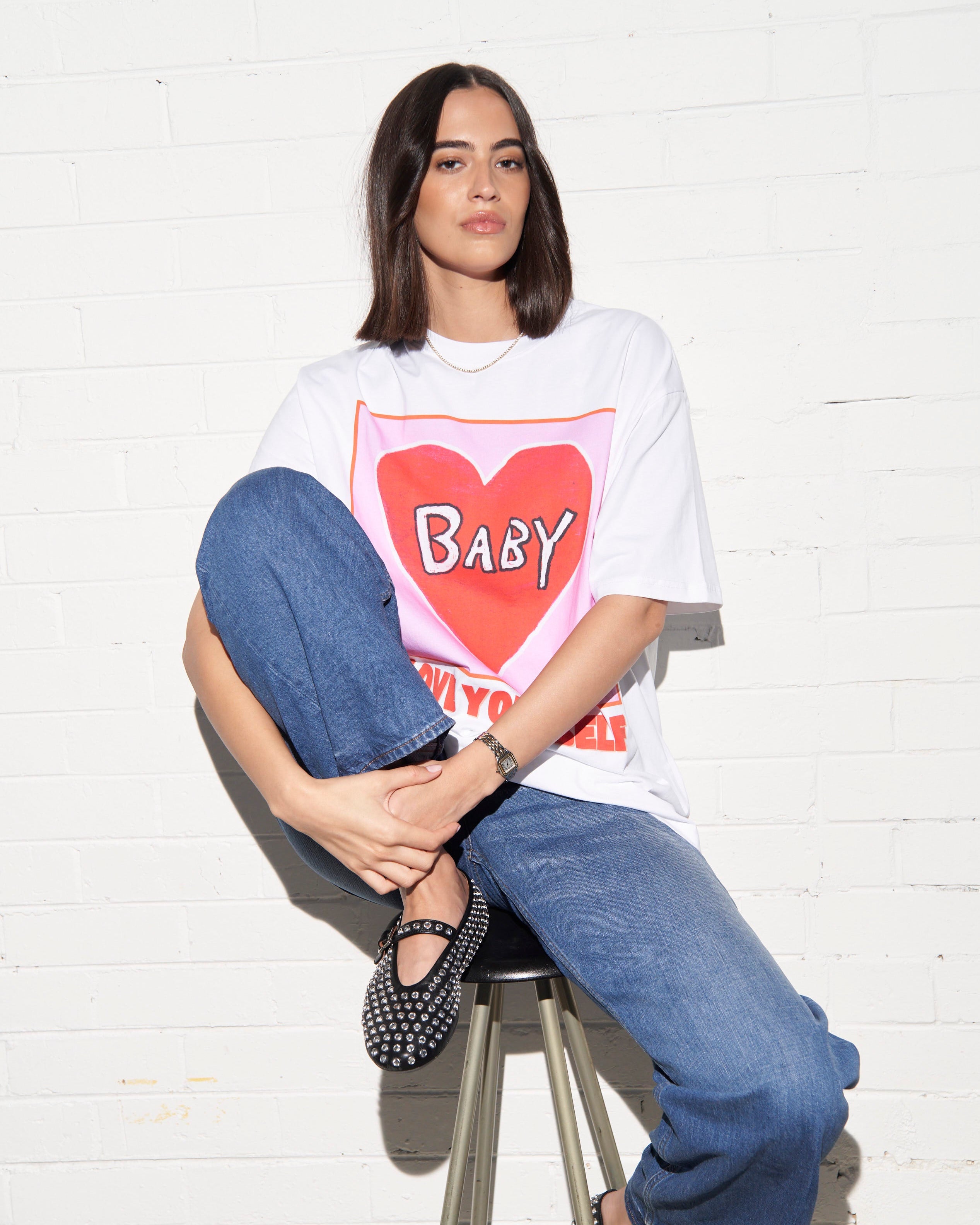 Baby, Love Yourself Oversize Tee - MAKU THE LABEL