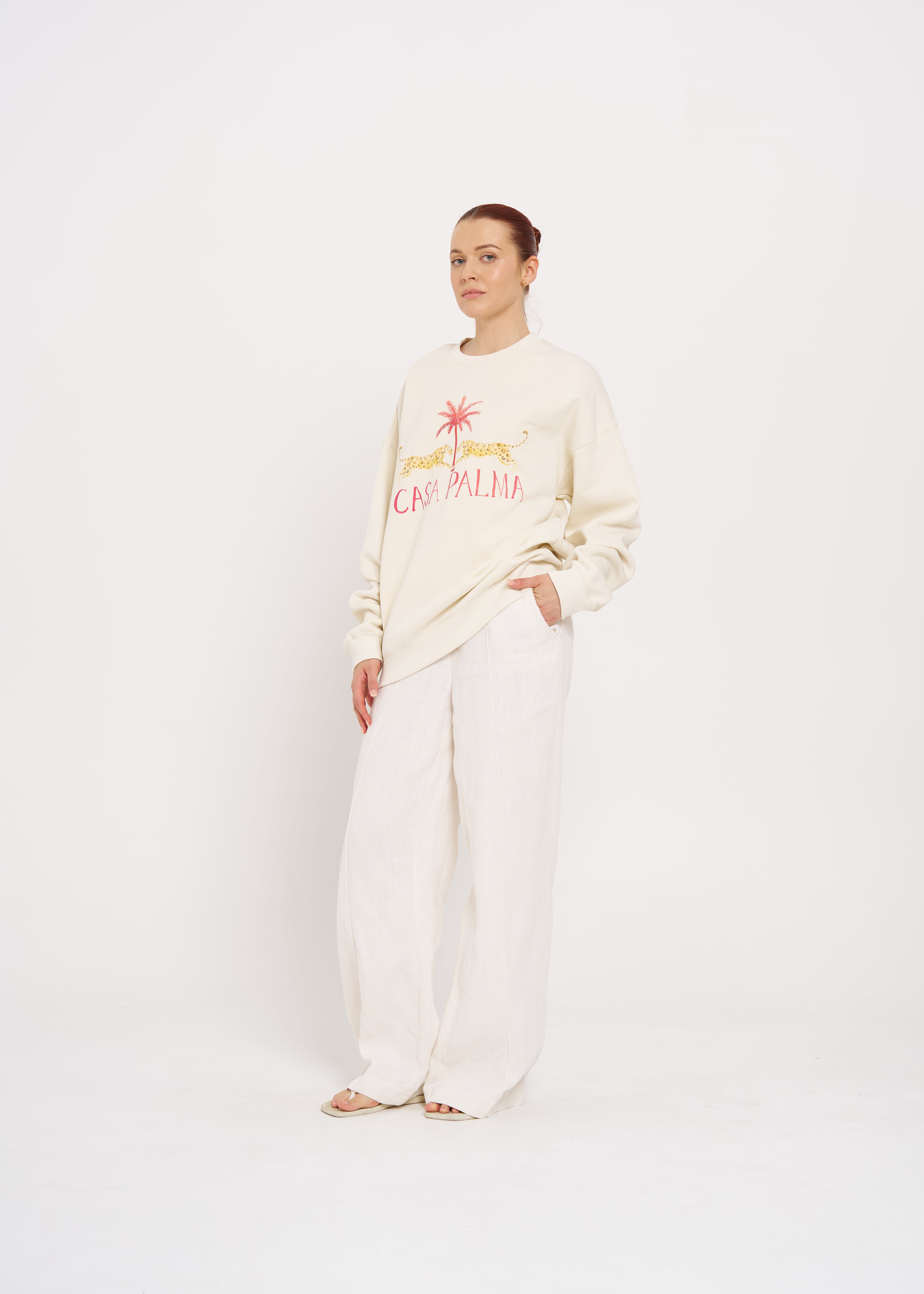 CASA PALMA FLEECE CREW - MAKU THE LABEL