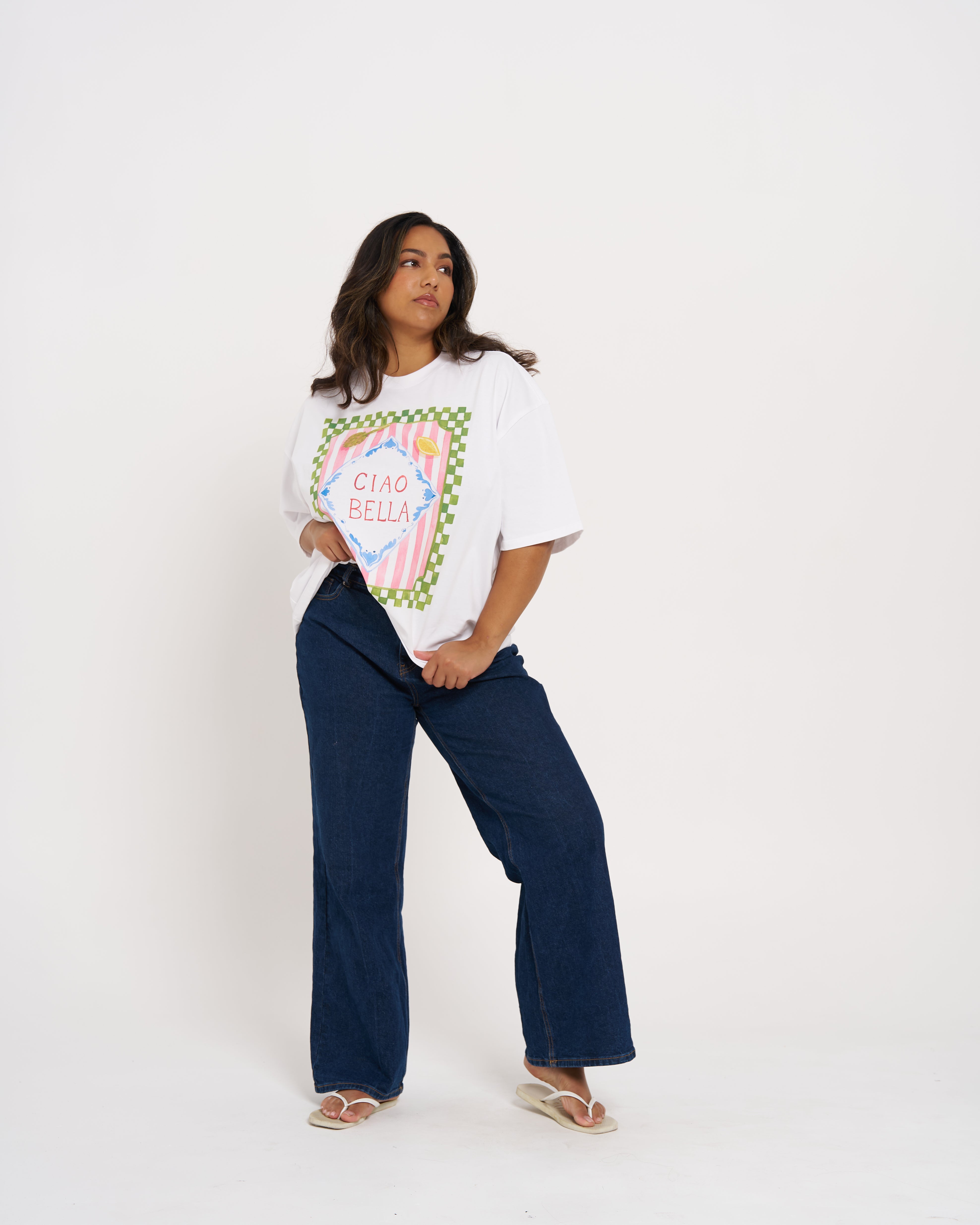 CIAO BELLA OVERSIZE TEE - MAKU THE LABEL