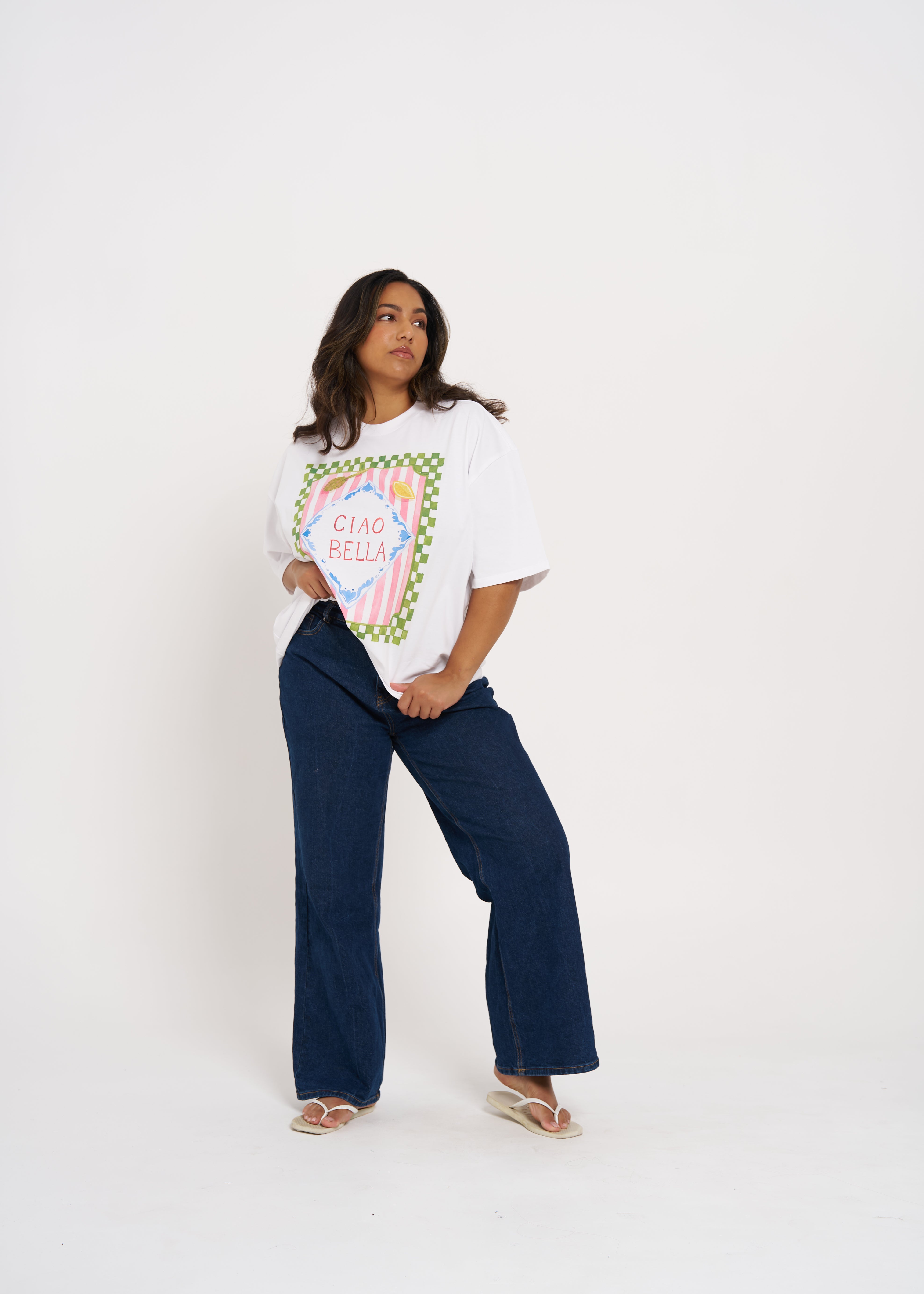 CIAO BELLA OVERSIZE TEE - MAKU THE LABEL
