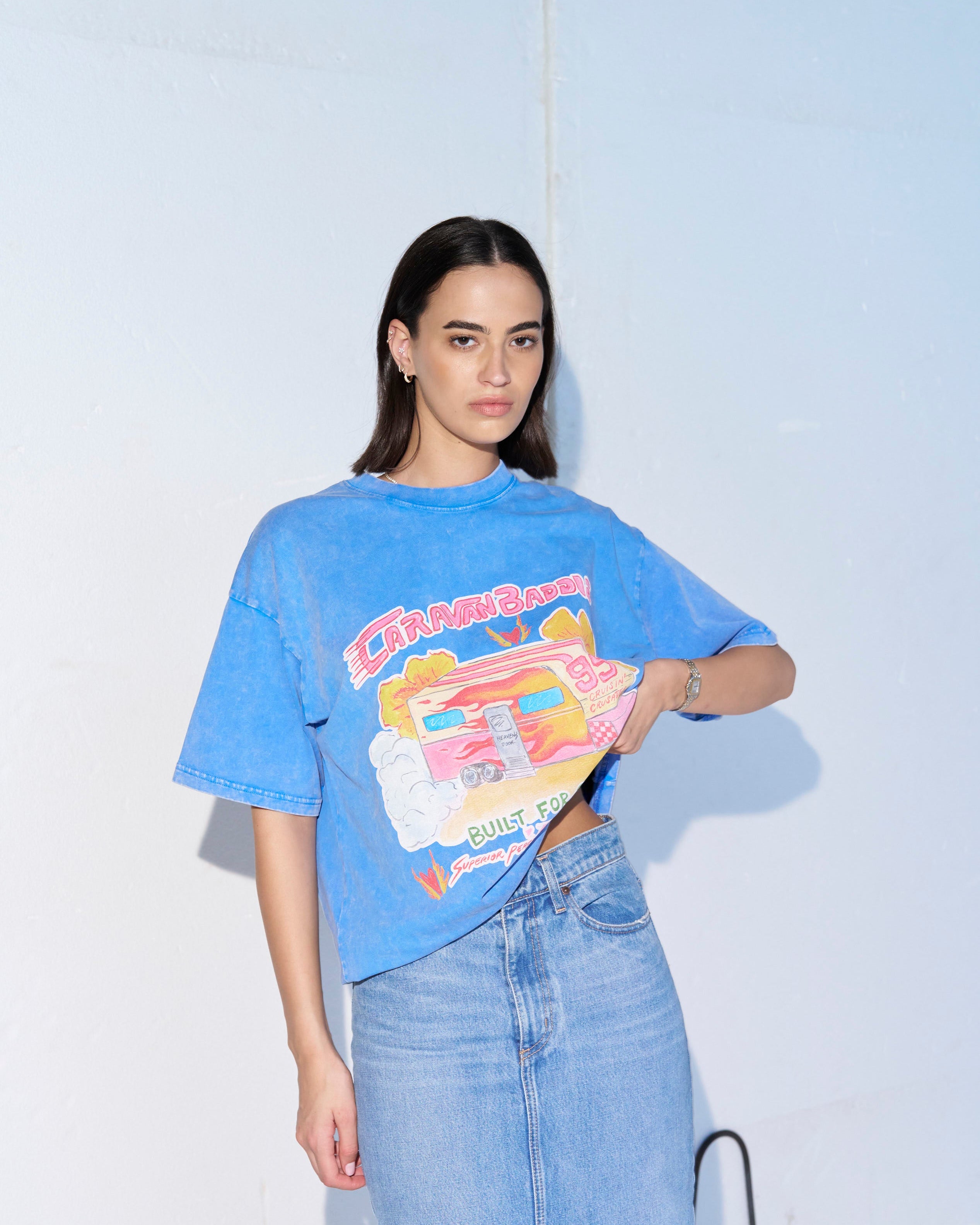 Caravan Baddie Oversize Acid Wash - MAKU THE LABEL