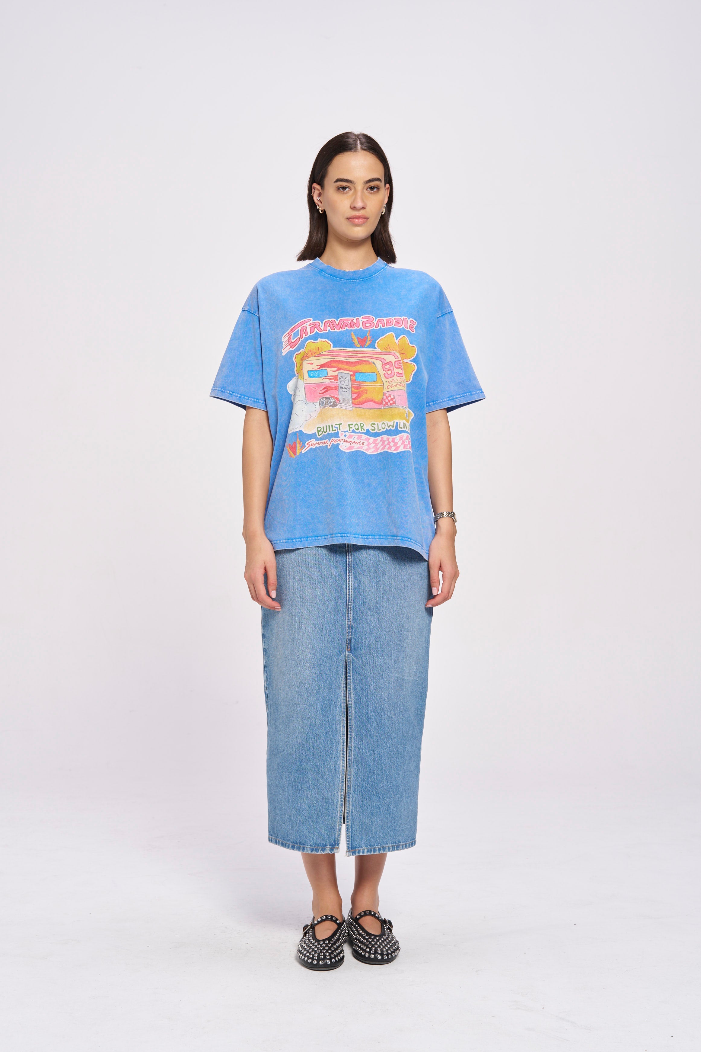 Caravan Baddie Oversize Acid Wash - MAKU THE LABEL