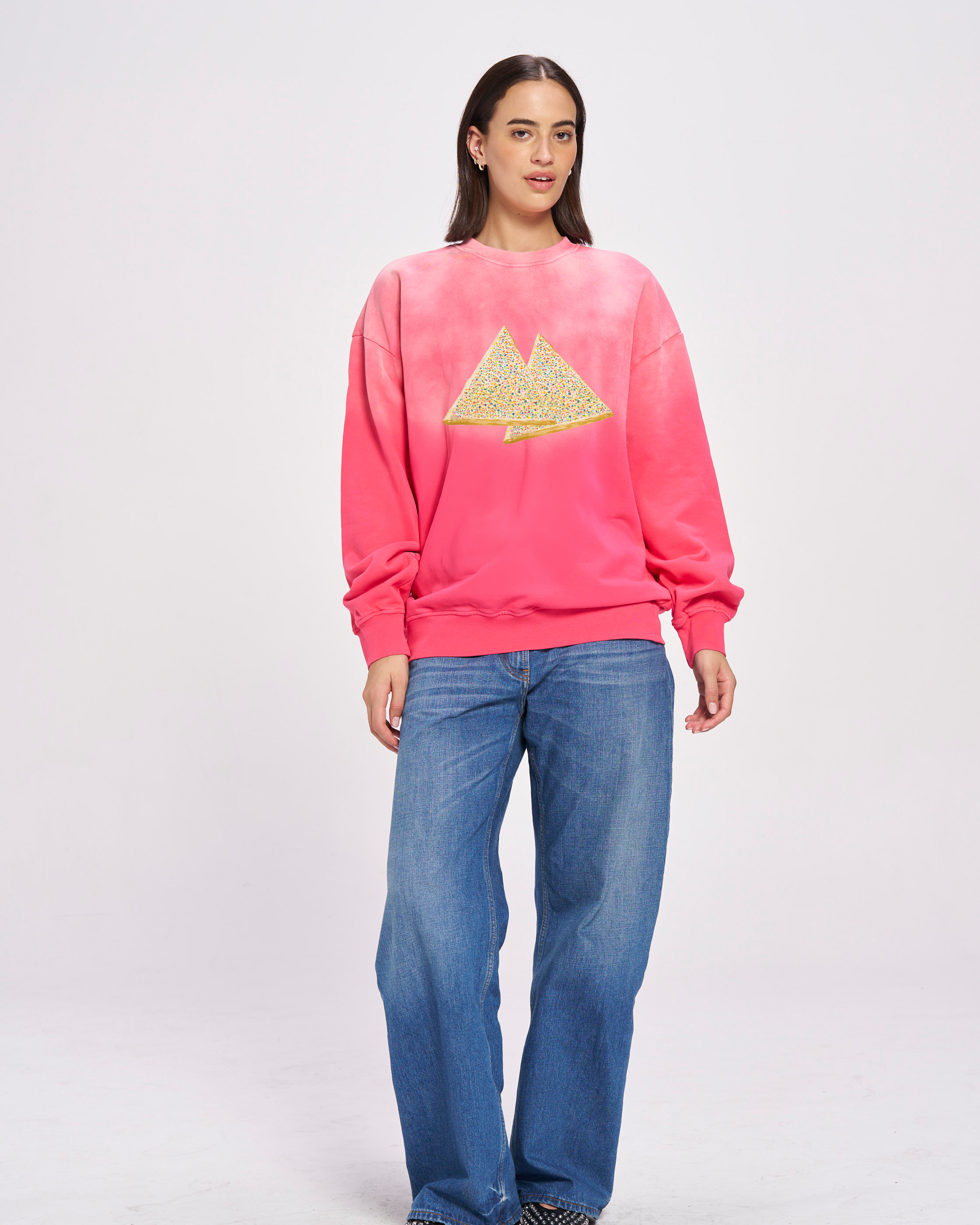 Fairy Bread Acid wash Crew - MAKU THE LABEL