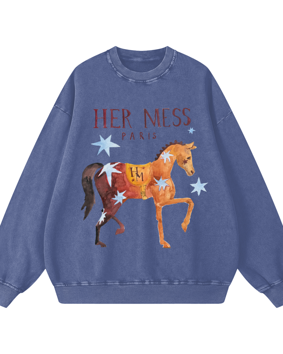 Her Mess Acid Wash Crew - MAKU THE LABEL