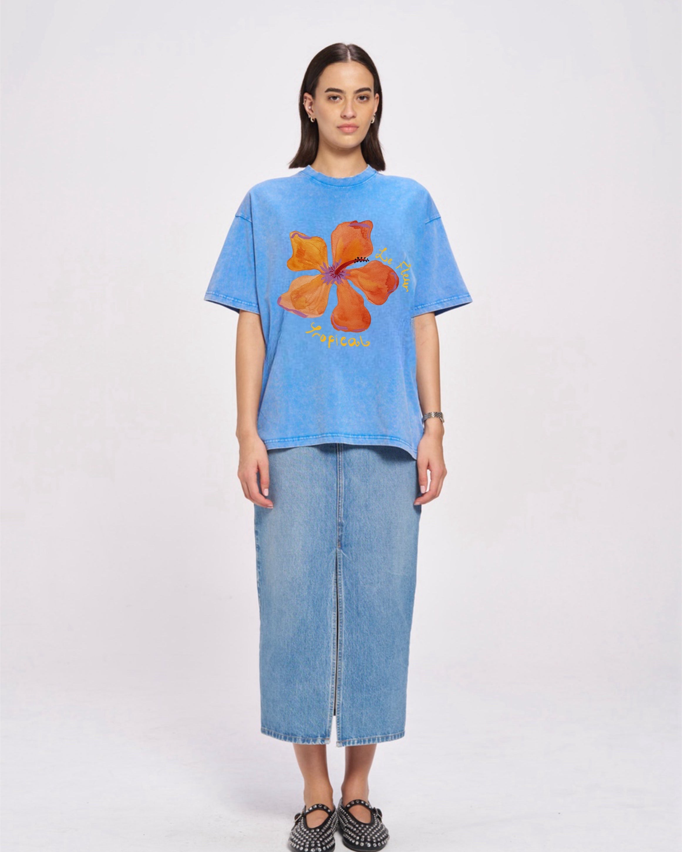 Le Fleur Tropical Oversize T-Shirt - MAKU THE LABEL