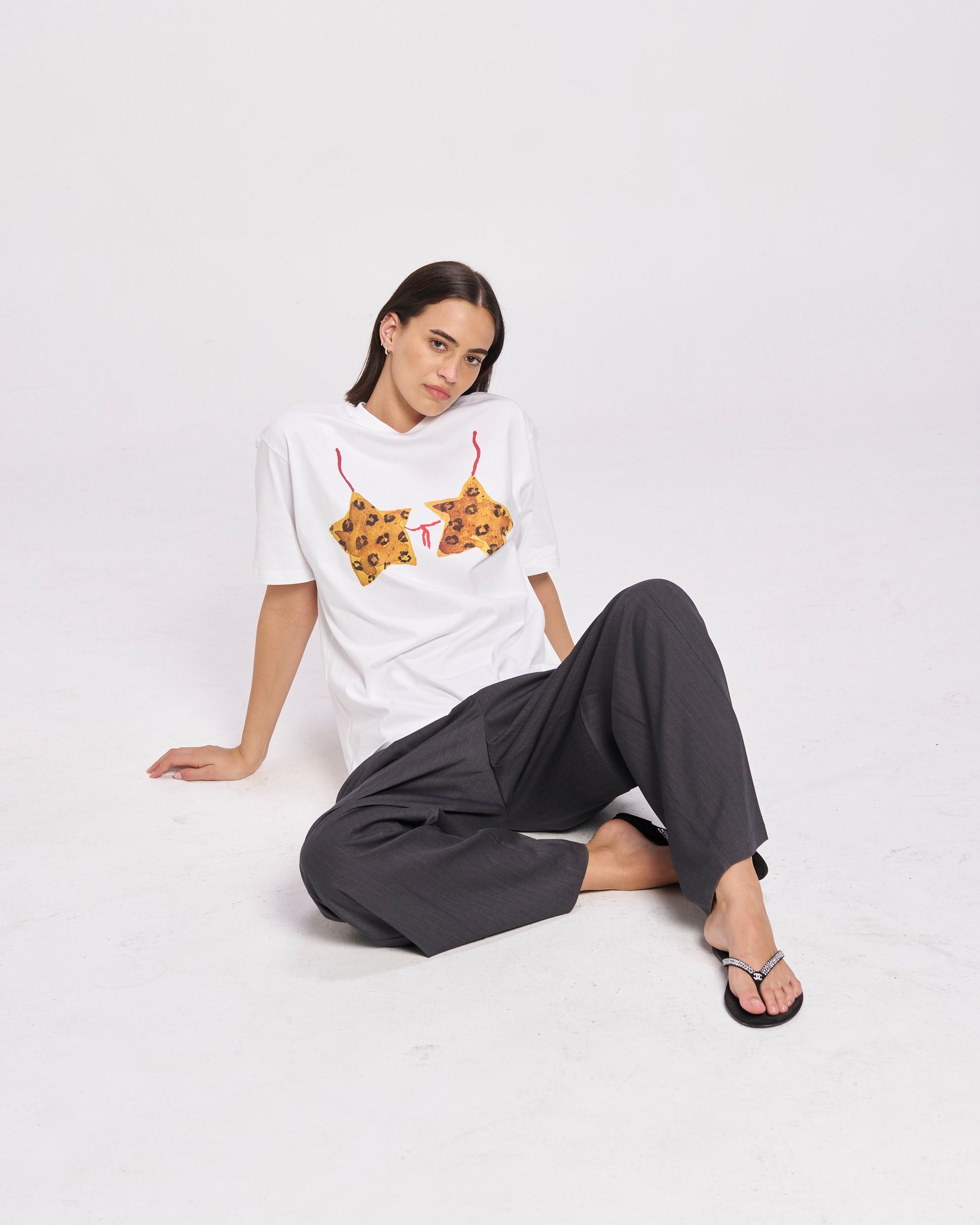 Leopard Starkini Oversized Tee - MAKU THE LABEL