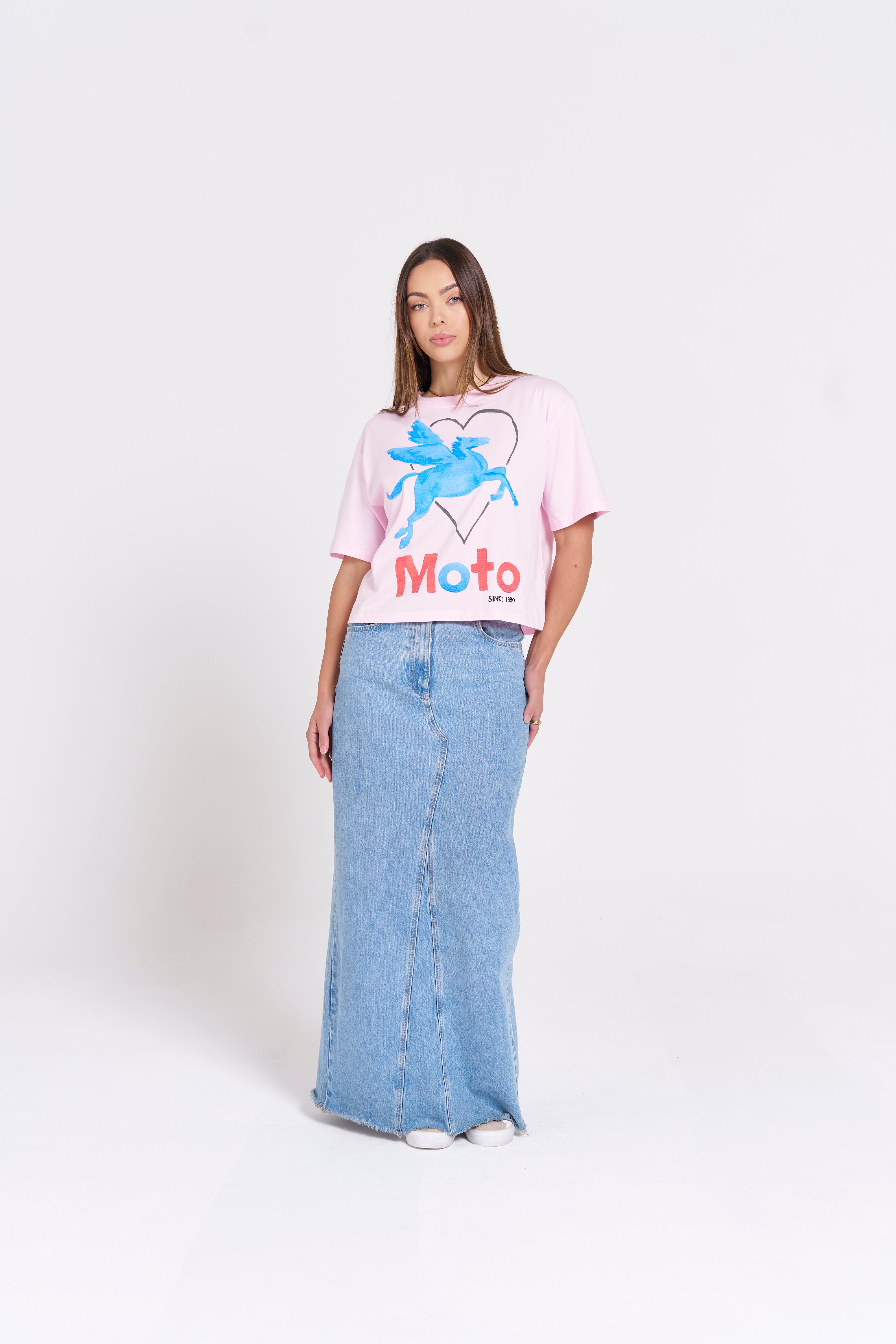 MTL Moto T-shirt Pink - MAKU THE LABEL