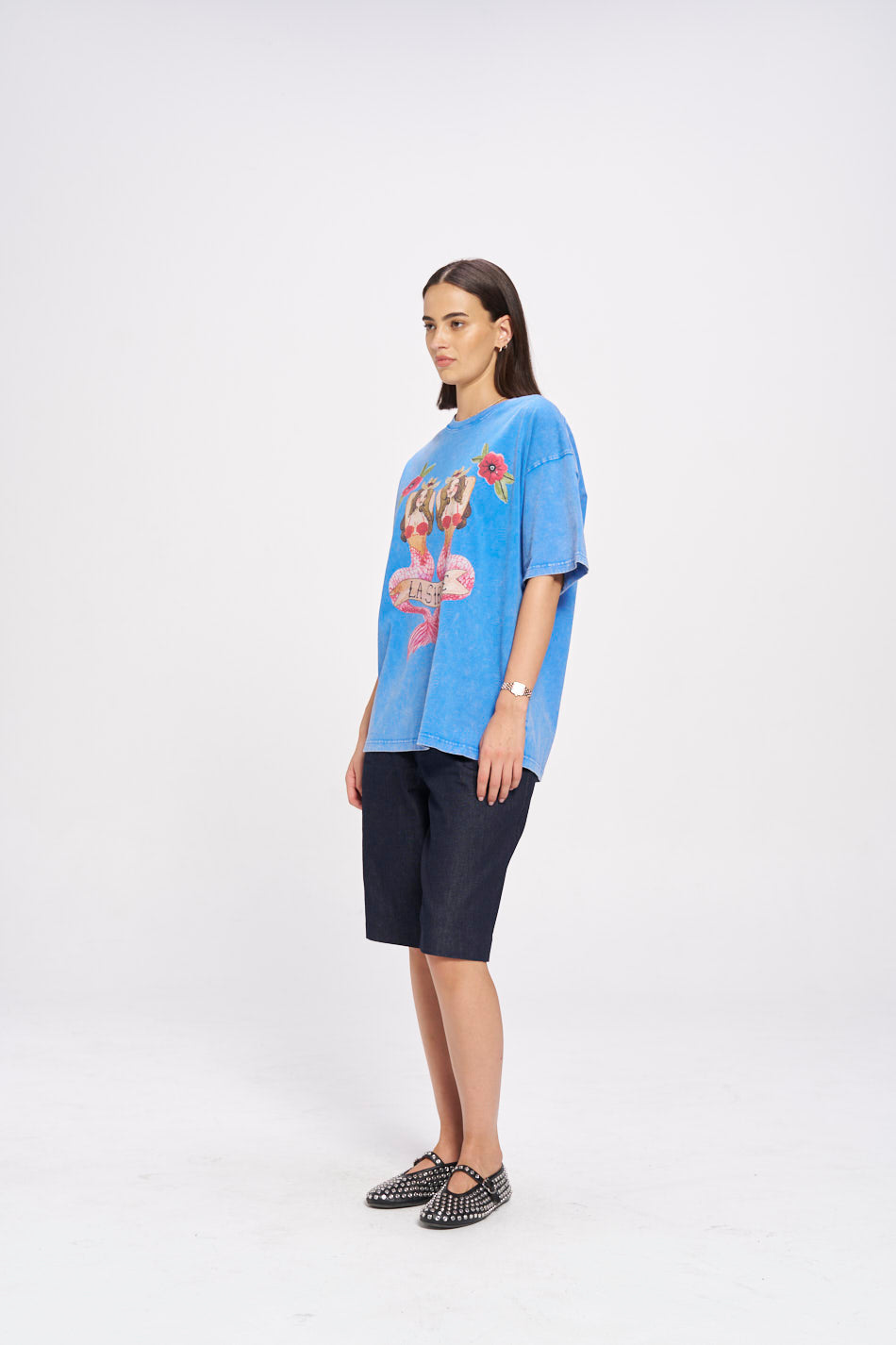 Mermaid La Sirene Oversize Tee - MAKU THE LABEL