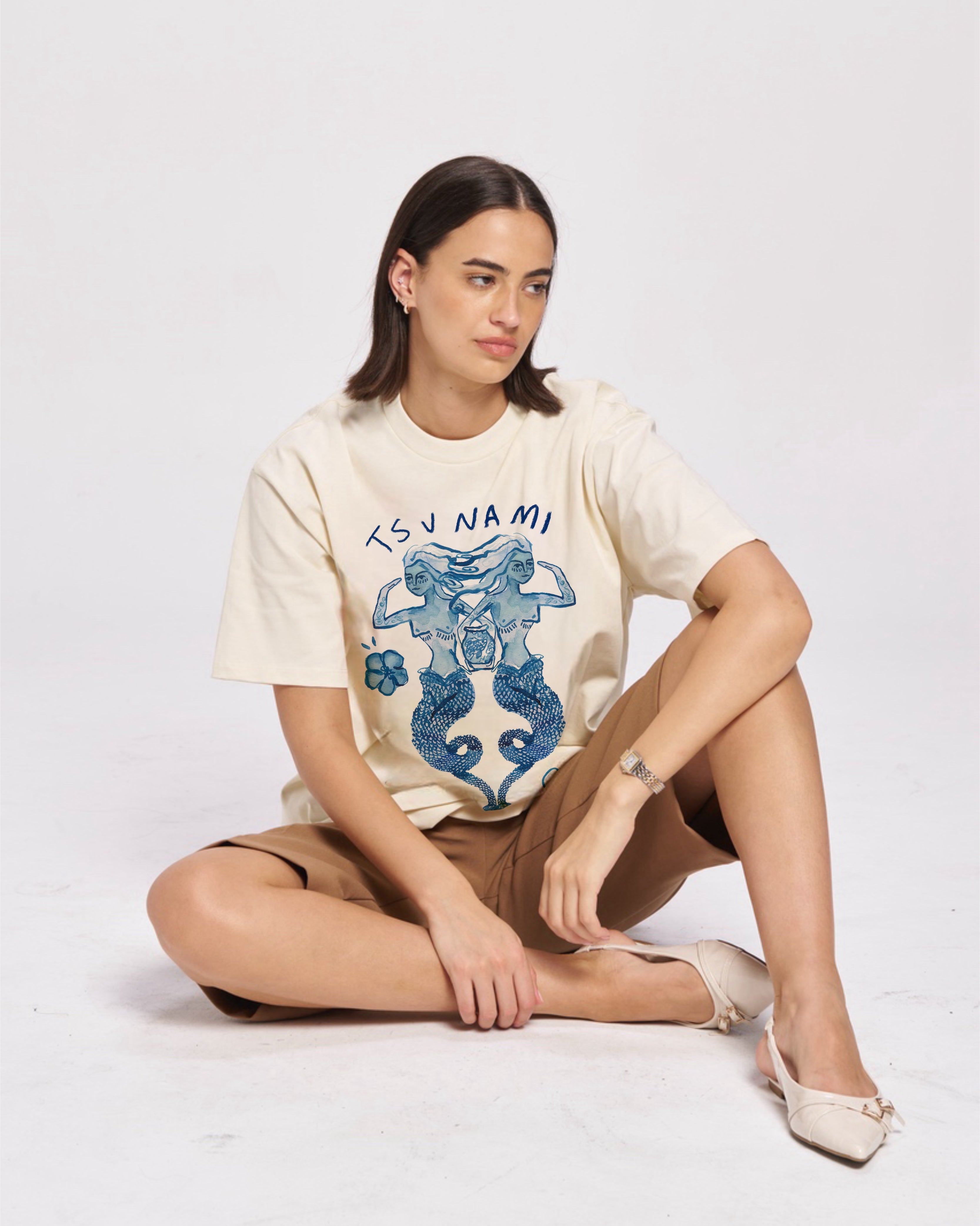 Tsunami Maiden Oversize Tee - MAKU THE LABEL