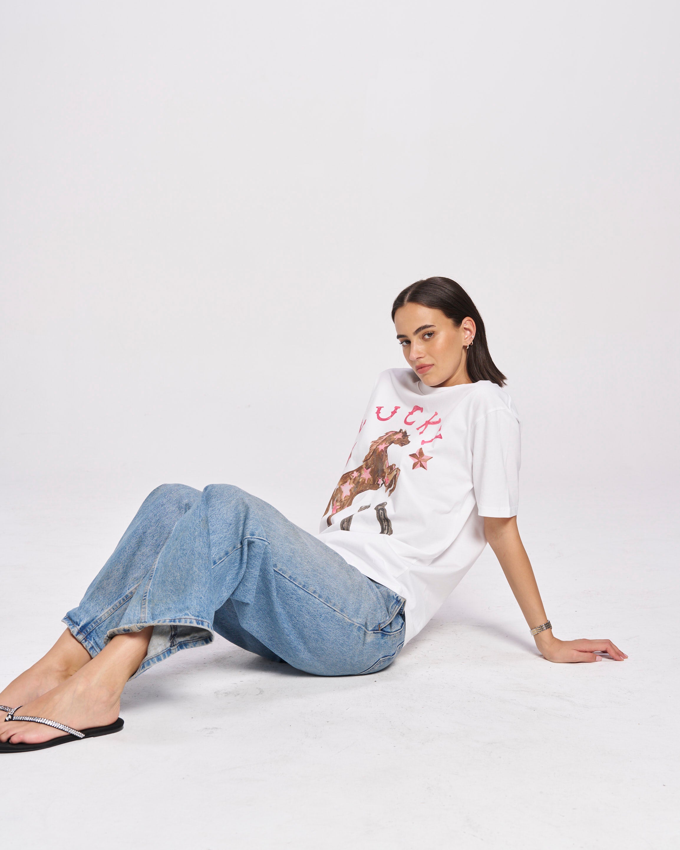 Western Lucky Oversize Tee - MAKU THE LABEL