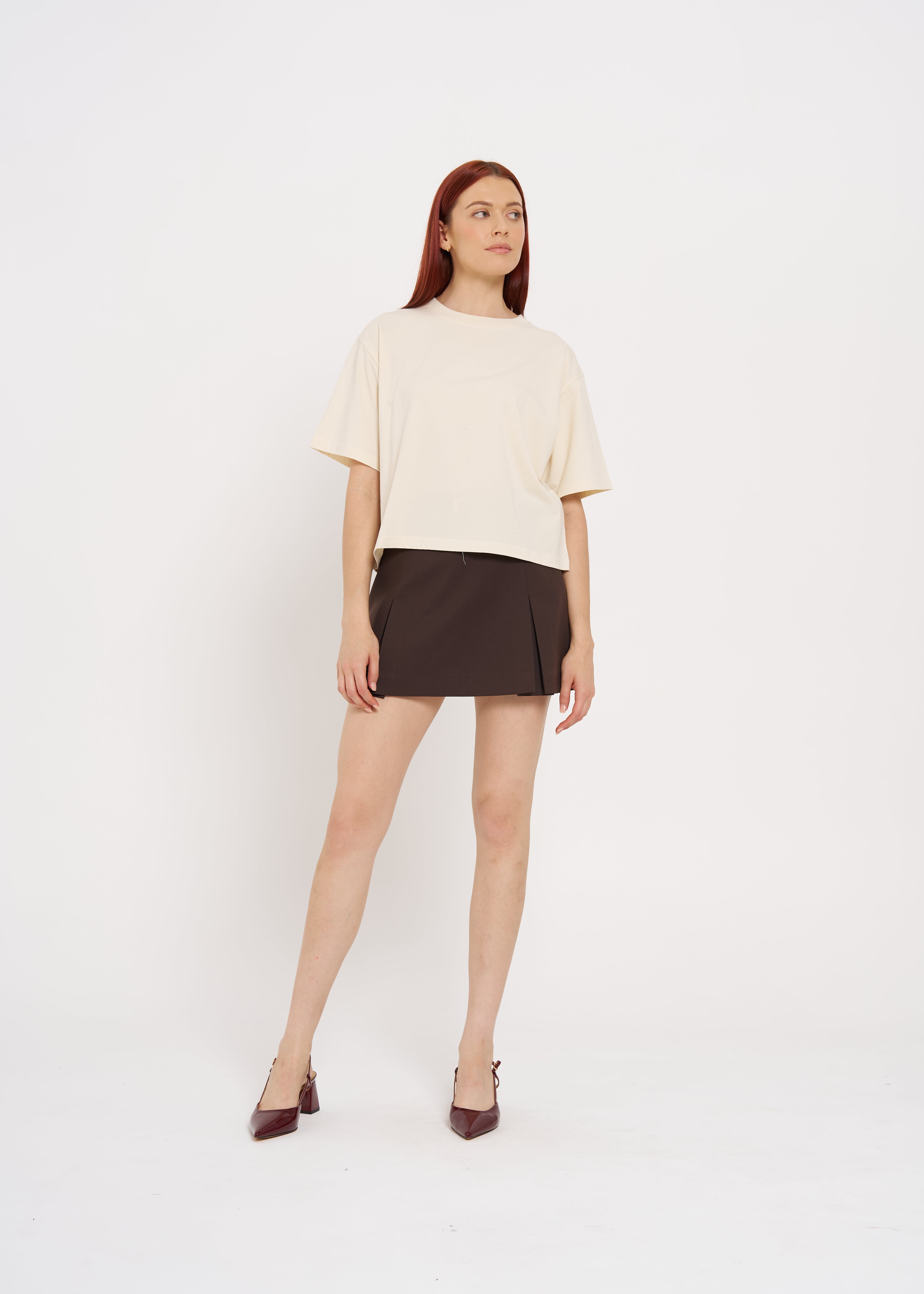 BASIC BOXY CROP TEE - MAKU THE LABEL 