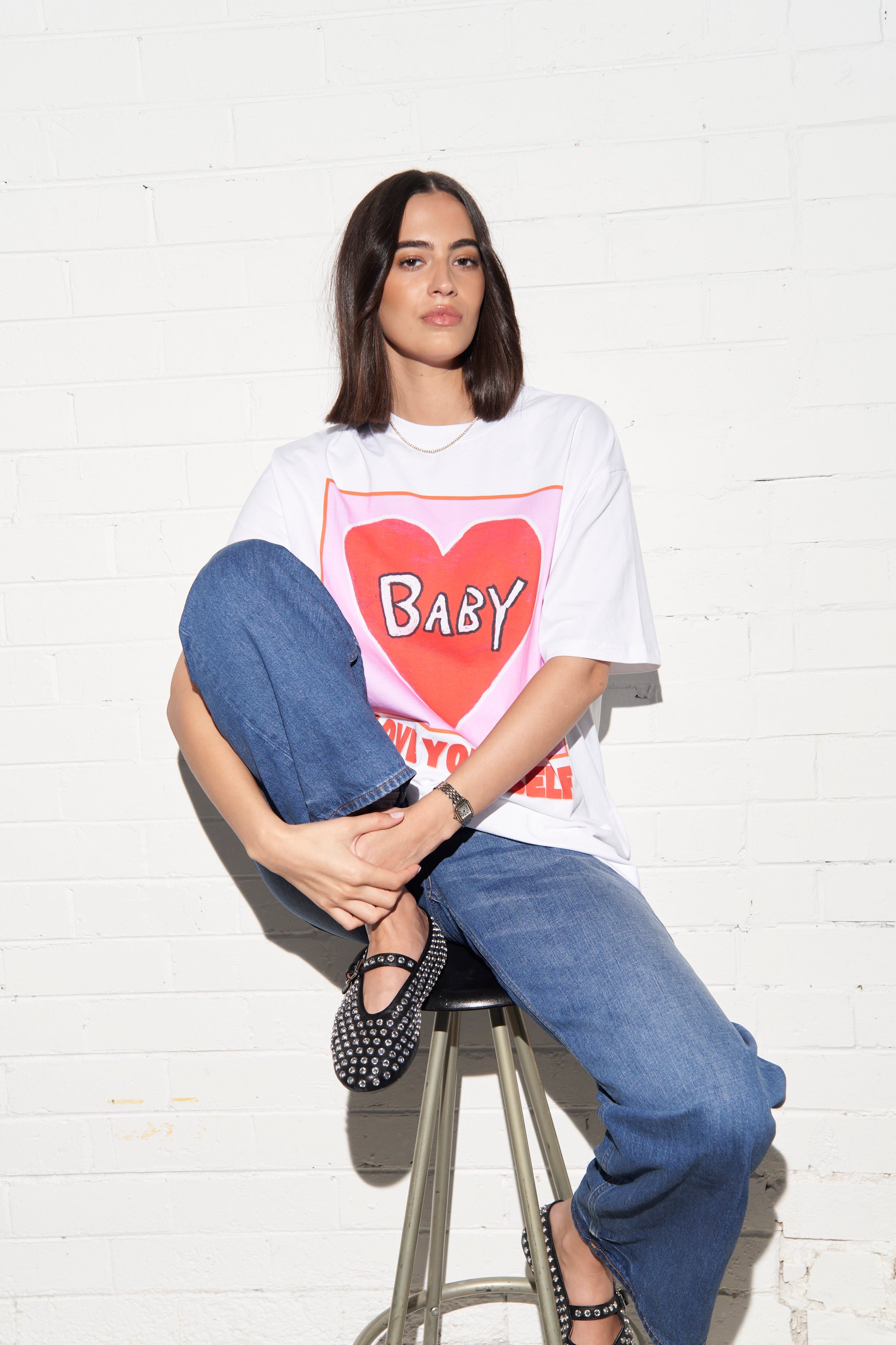 Baby, Love Yourself Oversize Tee - MAKU THE LABEL 