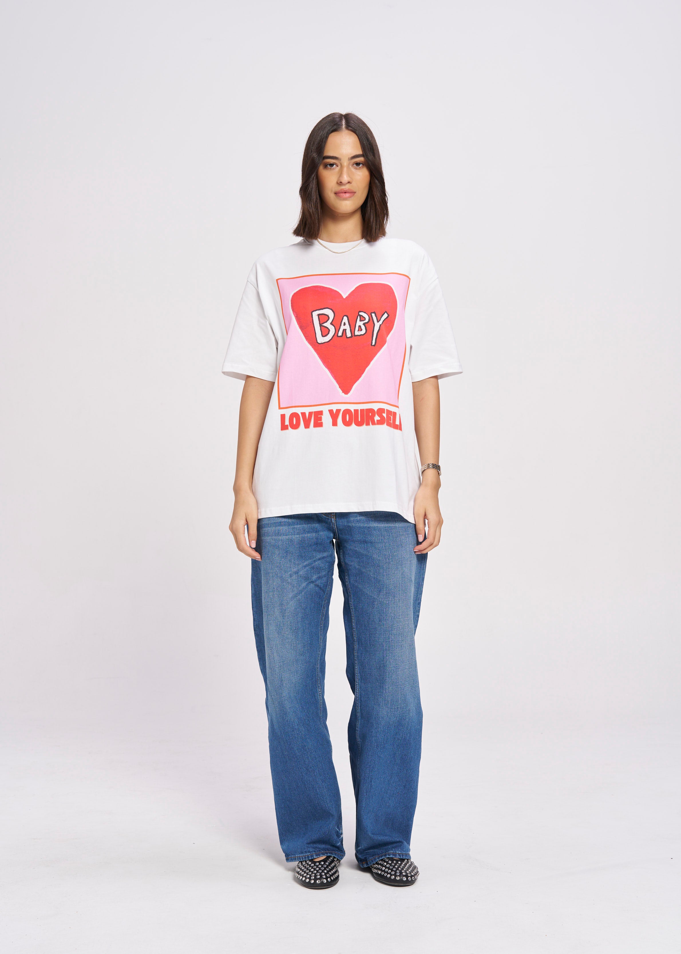 Baby, Love Yourself Oversize Tee - MAKU THE LABEL 