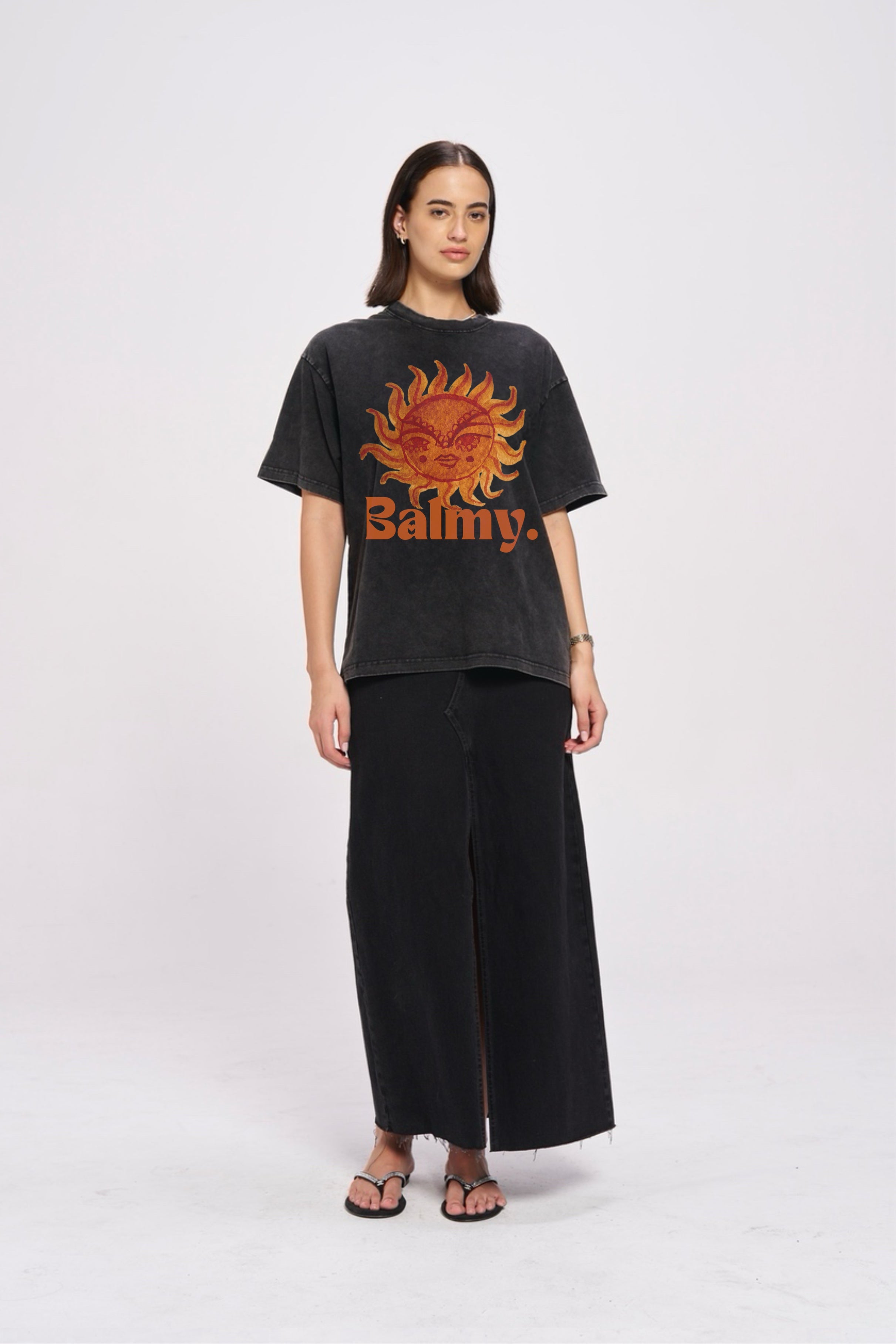 Balmy Acid Wash Oversize - MAKU THE LABEL 