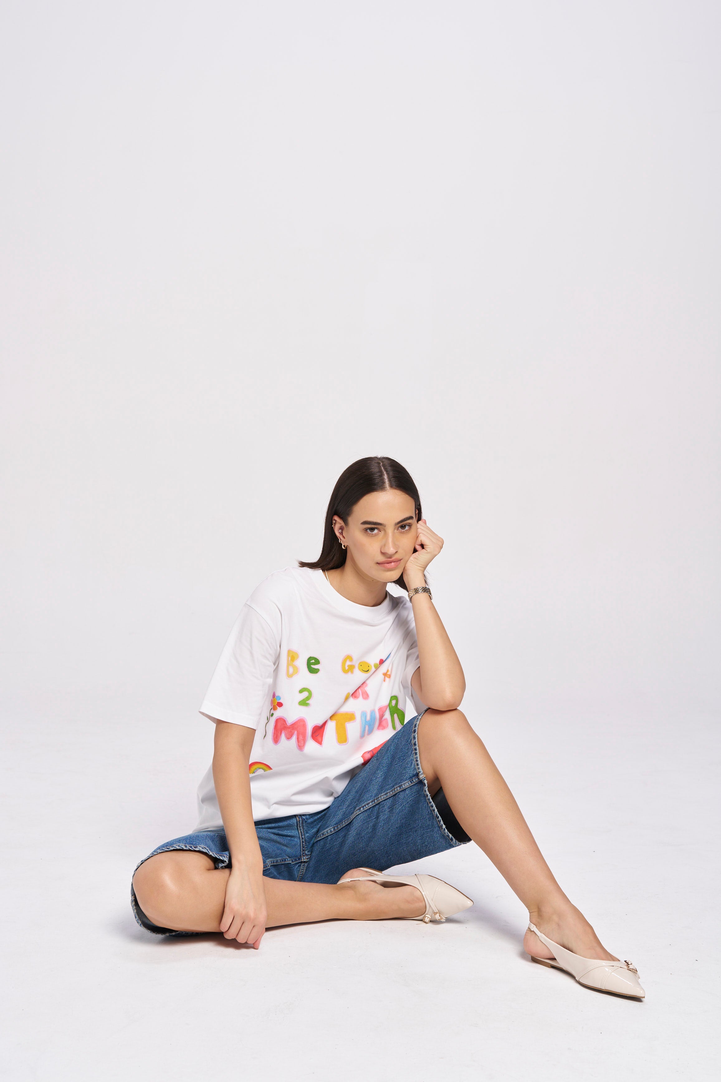 Be Good To Your Mother Oversize Tee - MAKU THE LABEL 