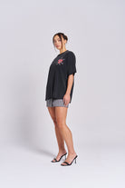 Bleeding Heart Oversize Wash Tee - MAKU THE LABEL 