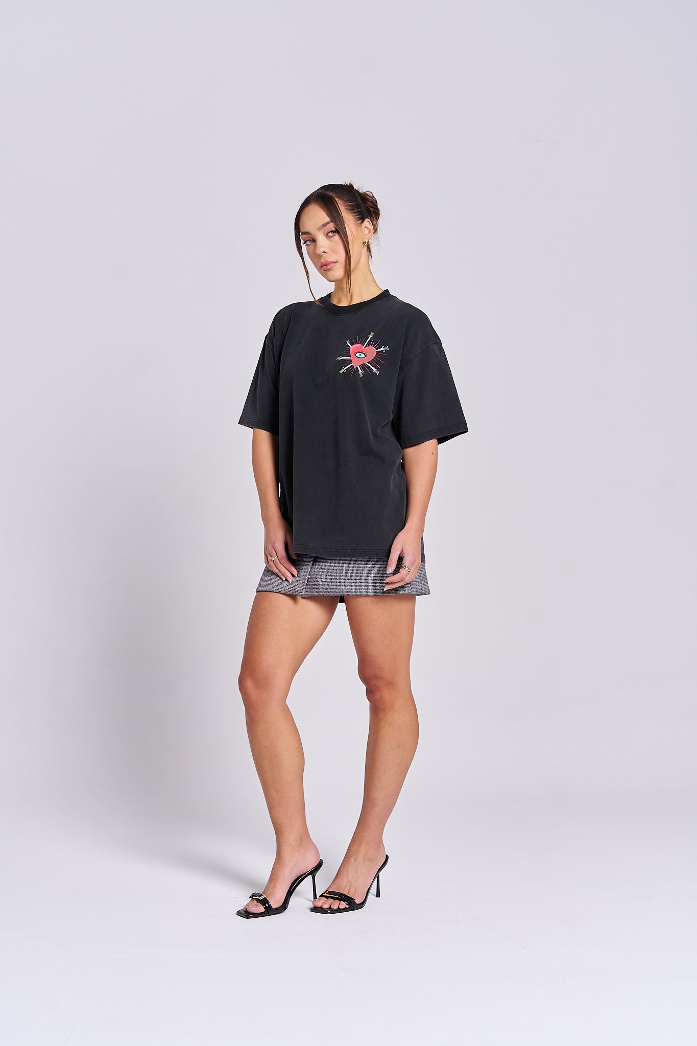 Bleeding Heart Oversize Wash Tee - MAKU THE LABEL 