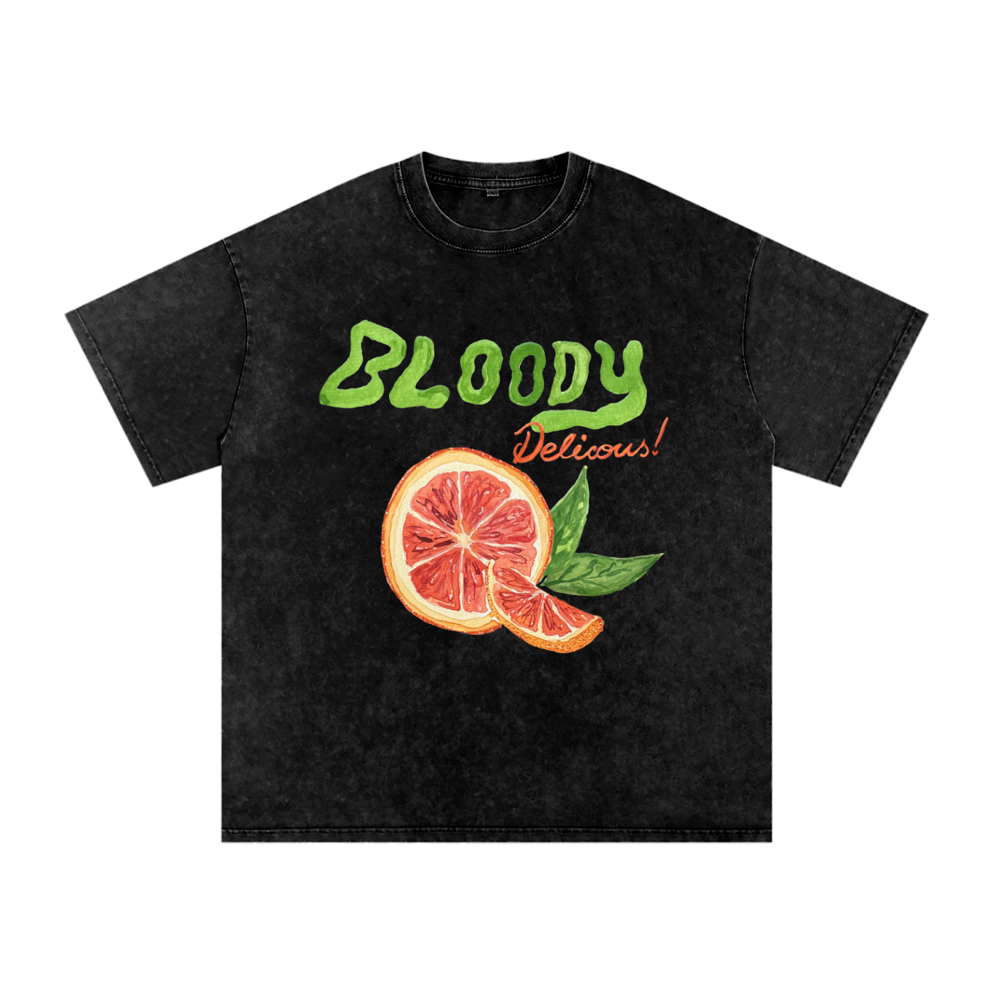 Bloody Delicious Acid Wash Tee - MAKU THE LABEL 