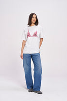 Burgundy Bralette Oversize Tee - MAKU THE LABEL 