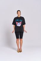 Butterfly Effect Acid Wash Oversize Tee - MAKU THE LABEL 