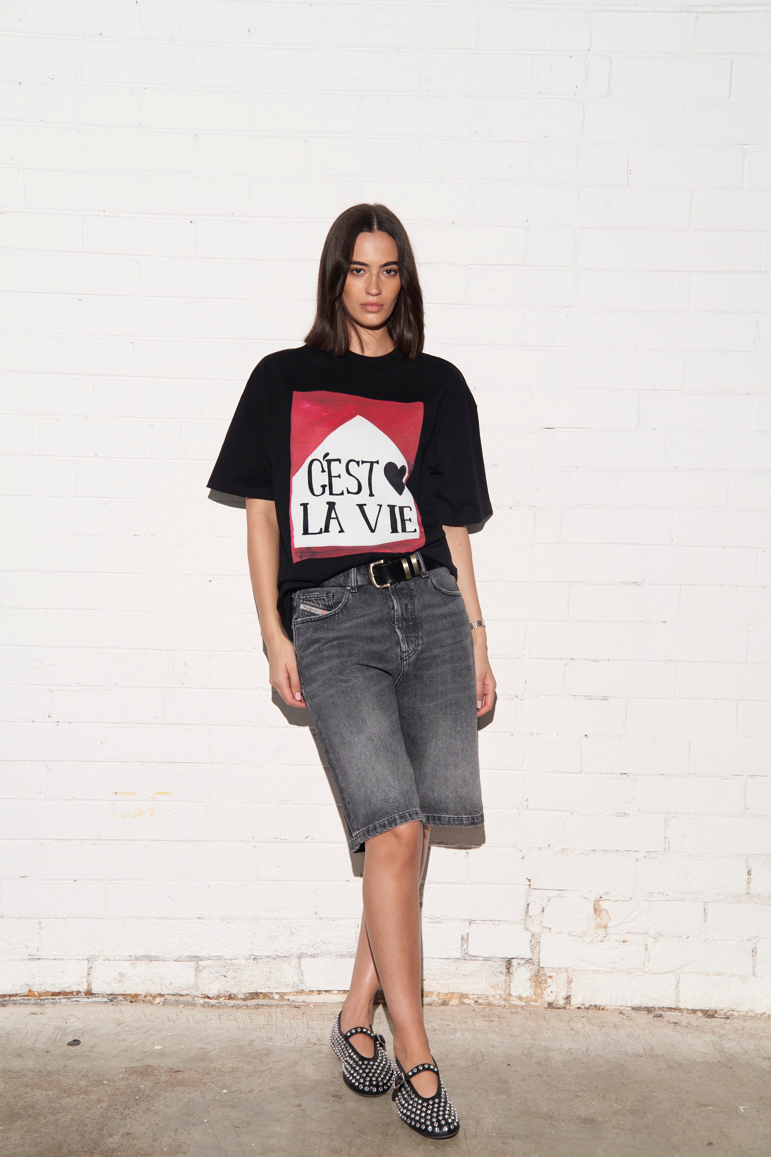C'Est La Vie Oversize Tee - MAKU THE LABEL 