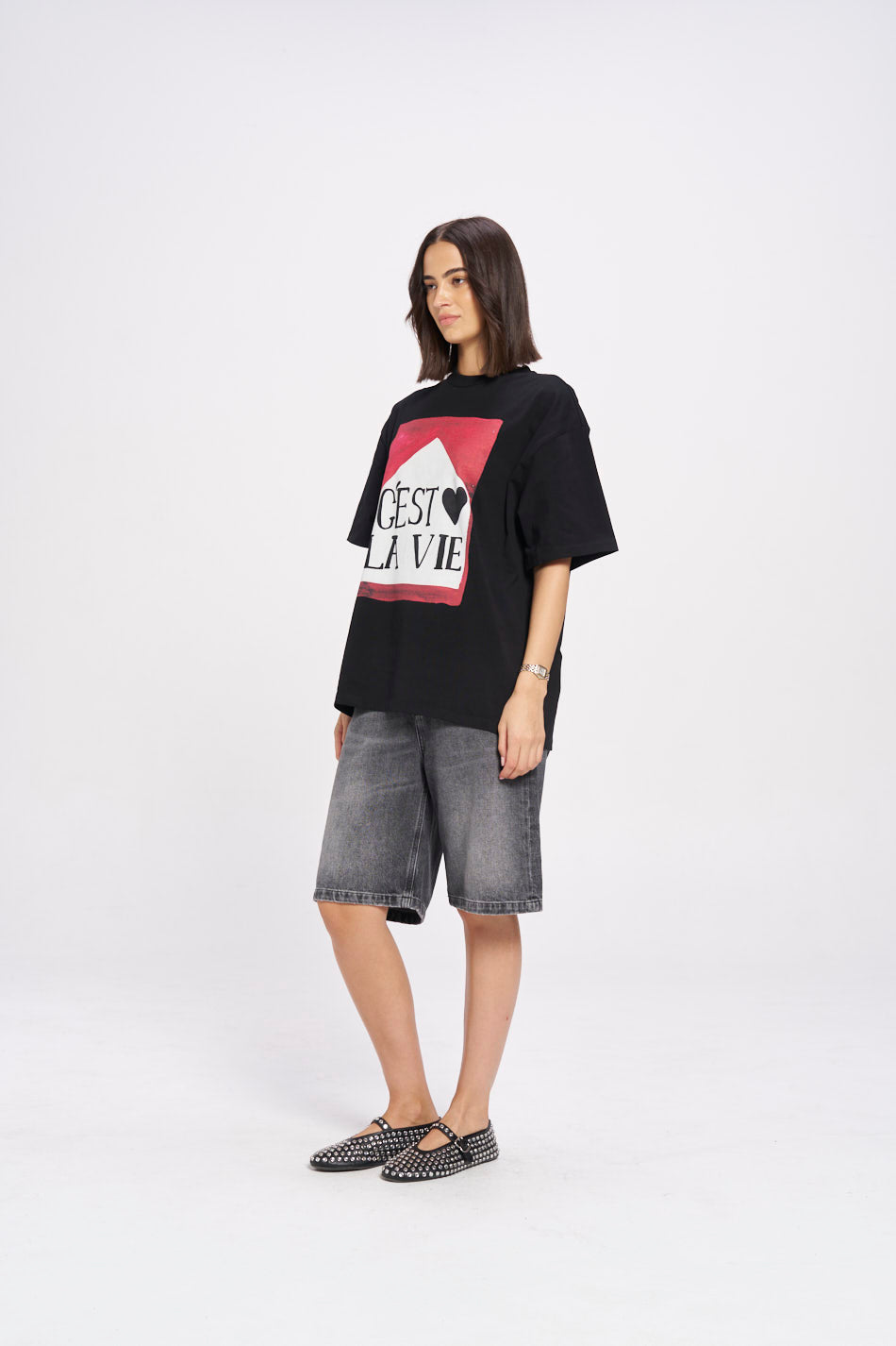C'Est La Vie Oversize Tee - MAKU THE LABEL 