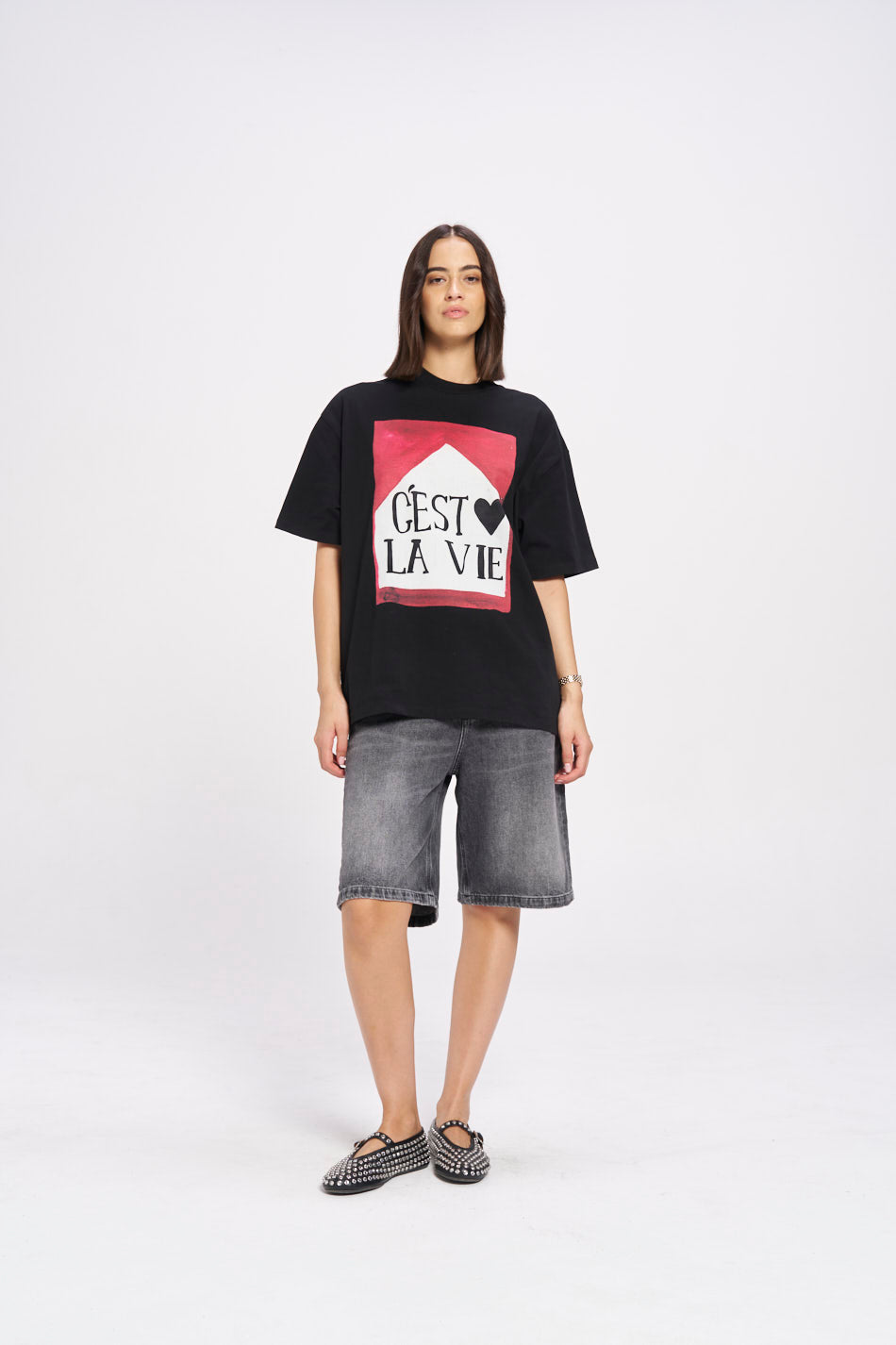 C'Est La Vie Oversize Tee - MAKU THE LABEL 