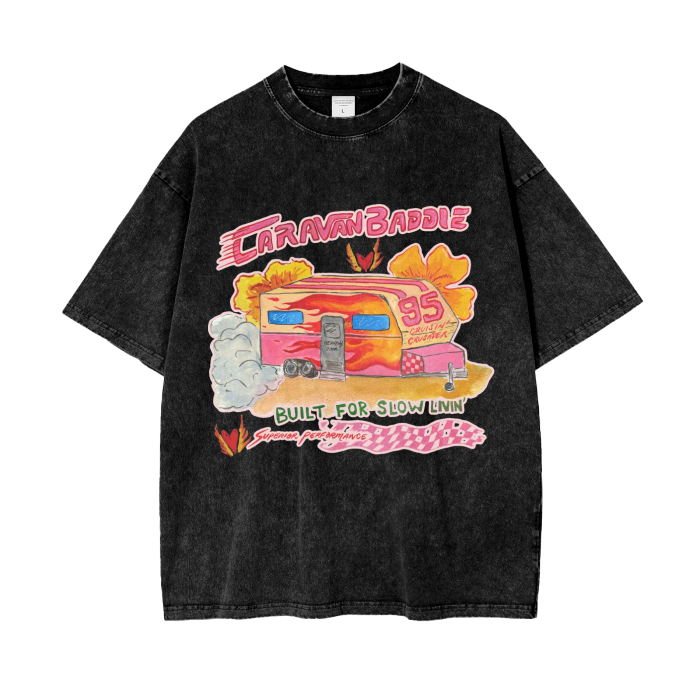 Caravan Baddie Oversize Acid Wash - MAKU THE LABEL 