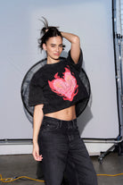 Fiery Oversize Snow Wash Tee - MAKU THE LABEL 
