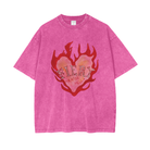 Fiery Oversize Snow Wash Tee - MAKU THE LABEL 