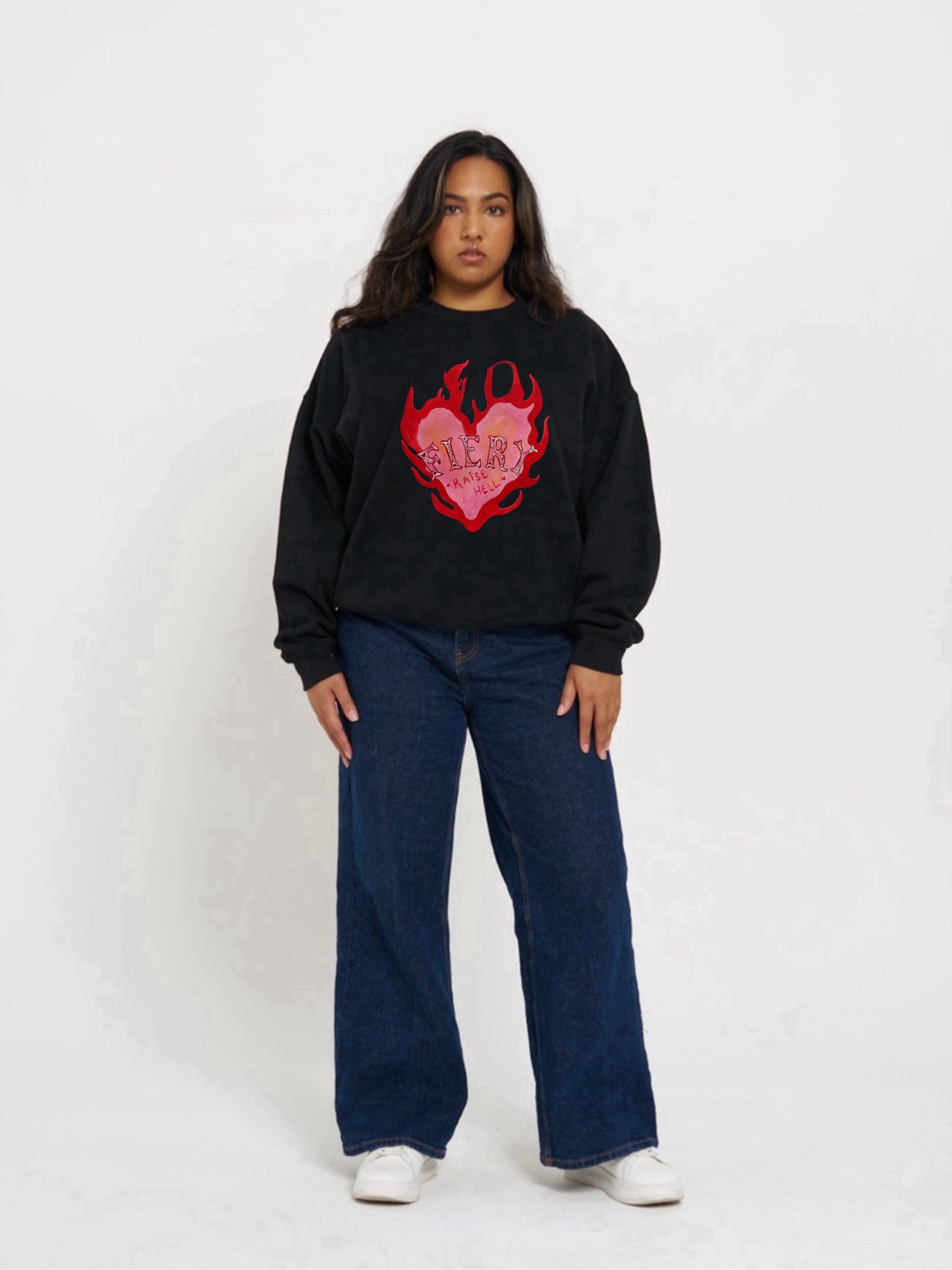 Fiery crew neck sweat - MAKU THE LABEL 