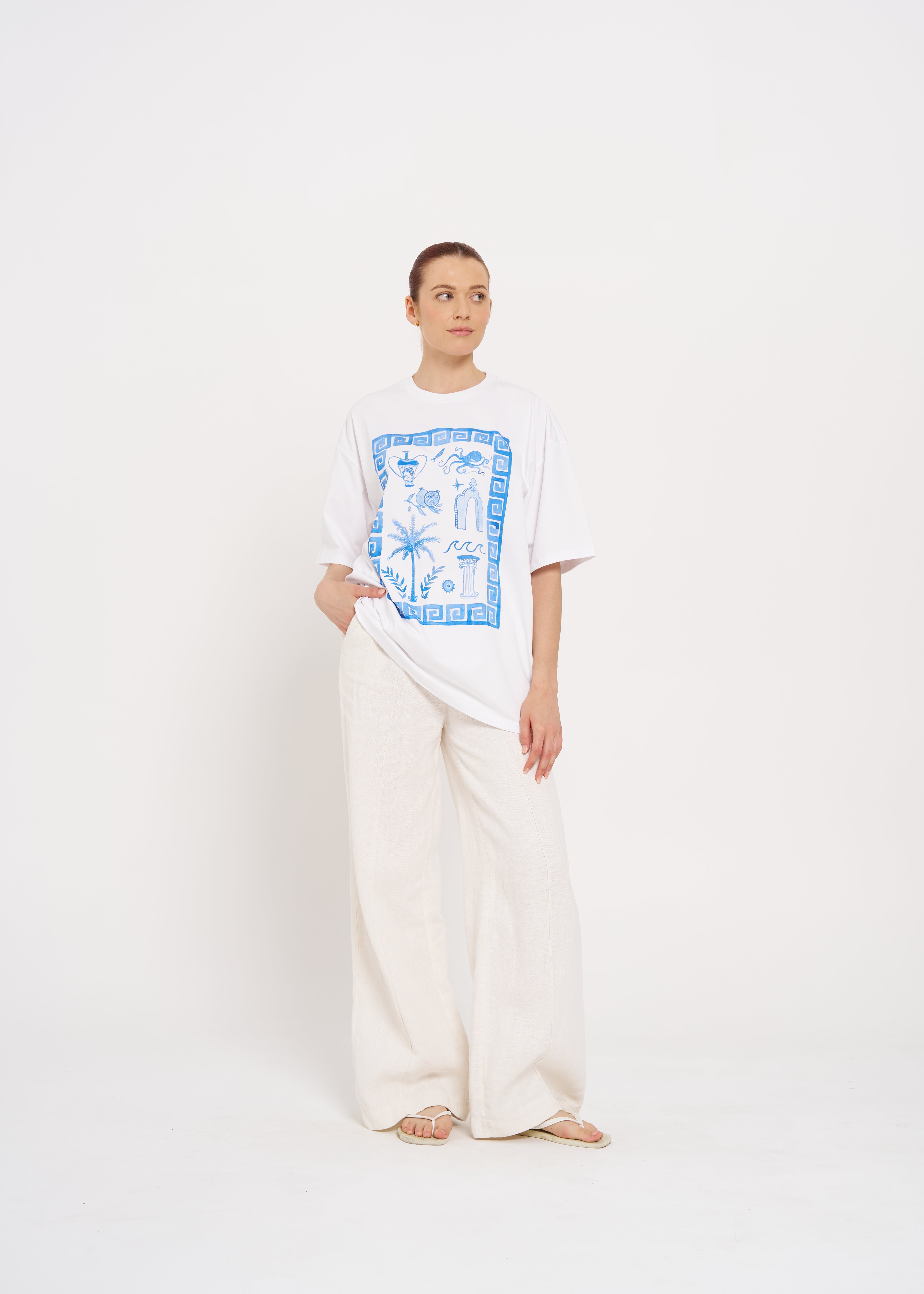 GREEK GODDESS OVERSIZE TEE - MAKU THE LABEL 