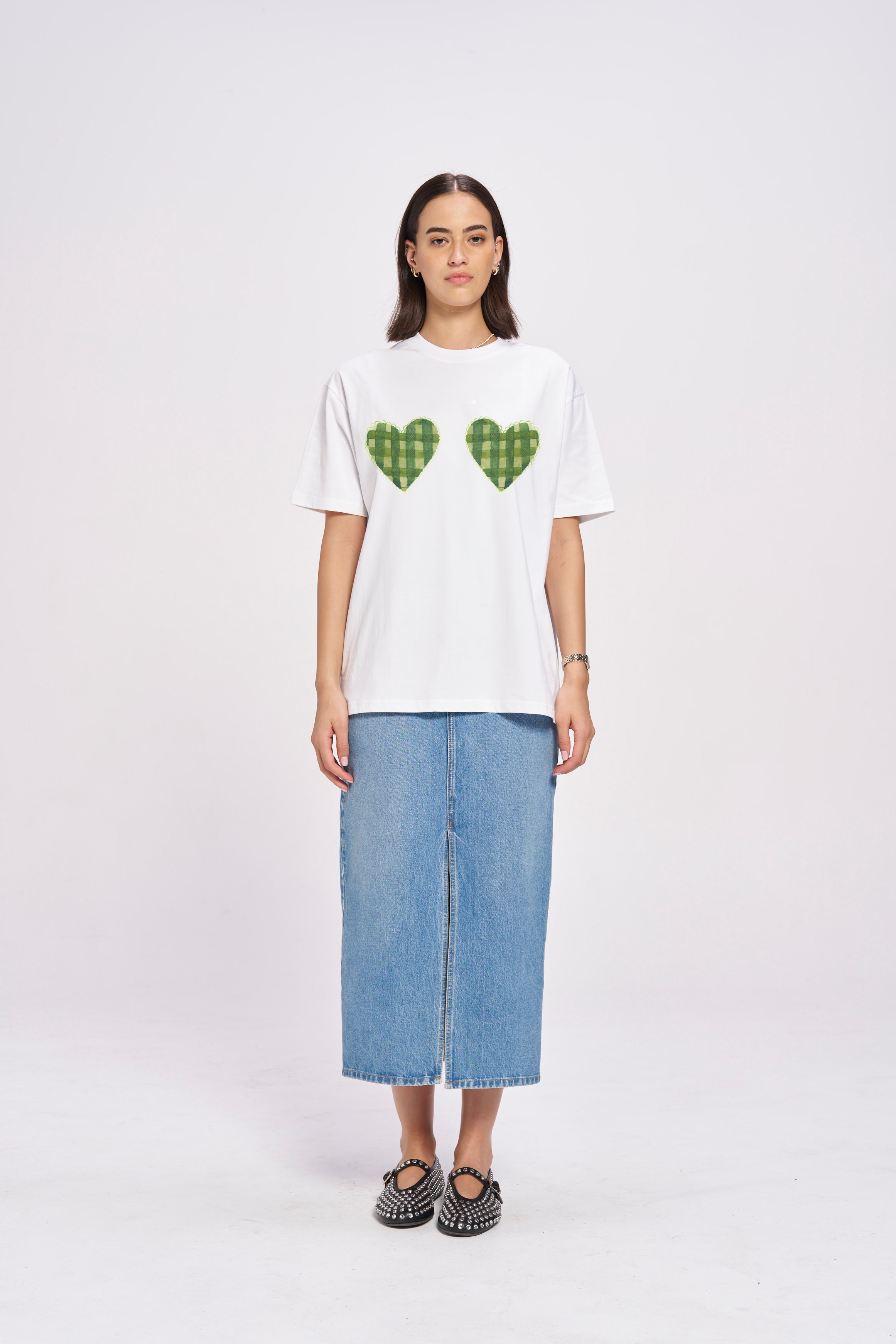 Green Plaid Heart Bra - MAKU THE LABEL 