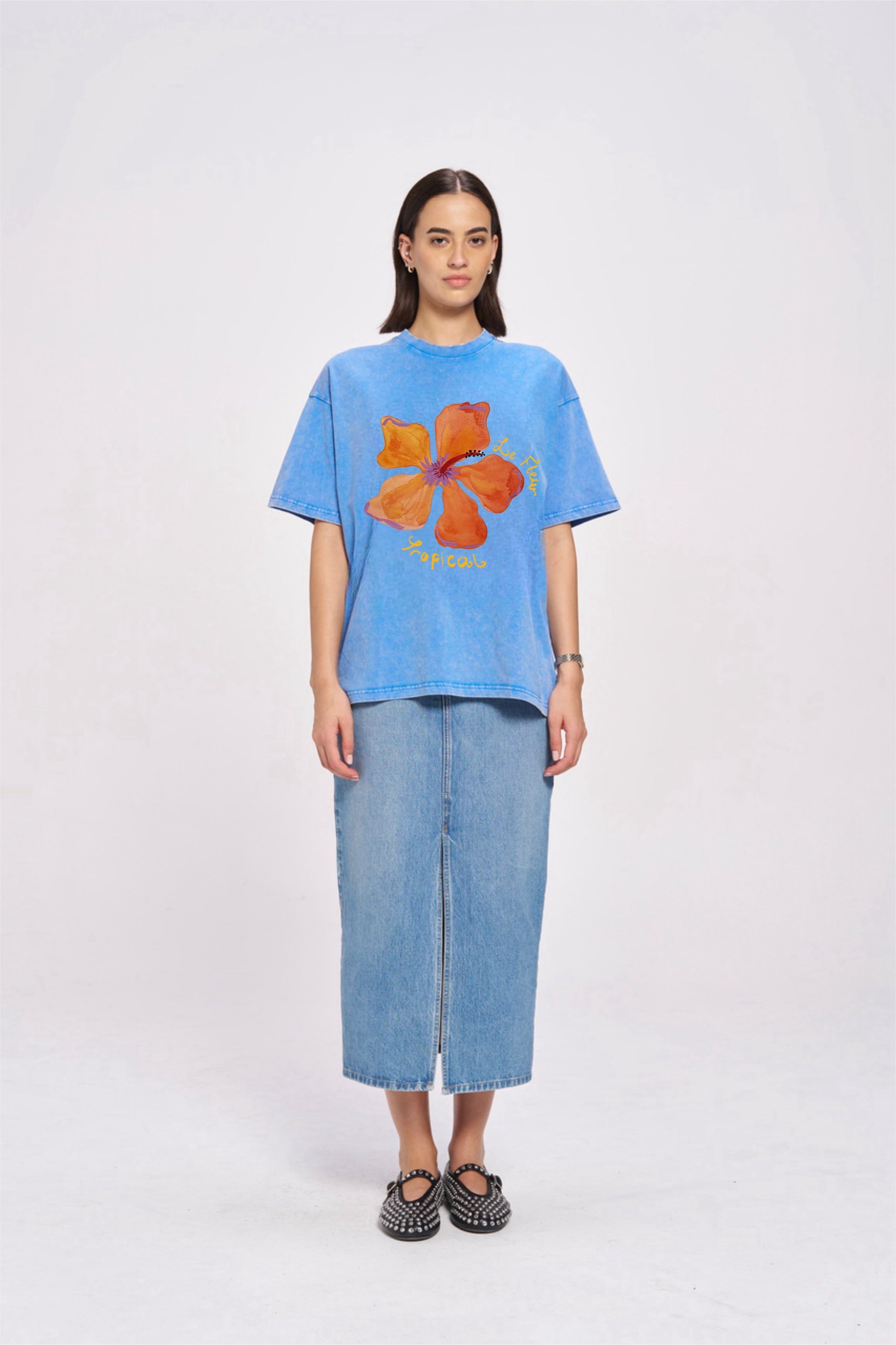 Le Fleur Tropical Oversize T-Shirt - MAKU THE LABEL 