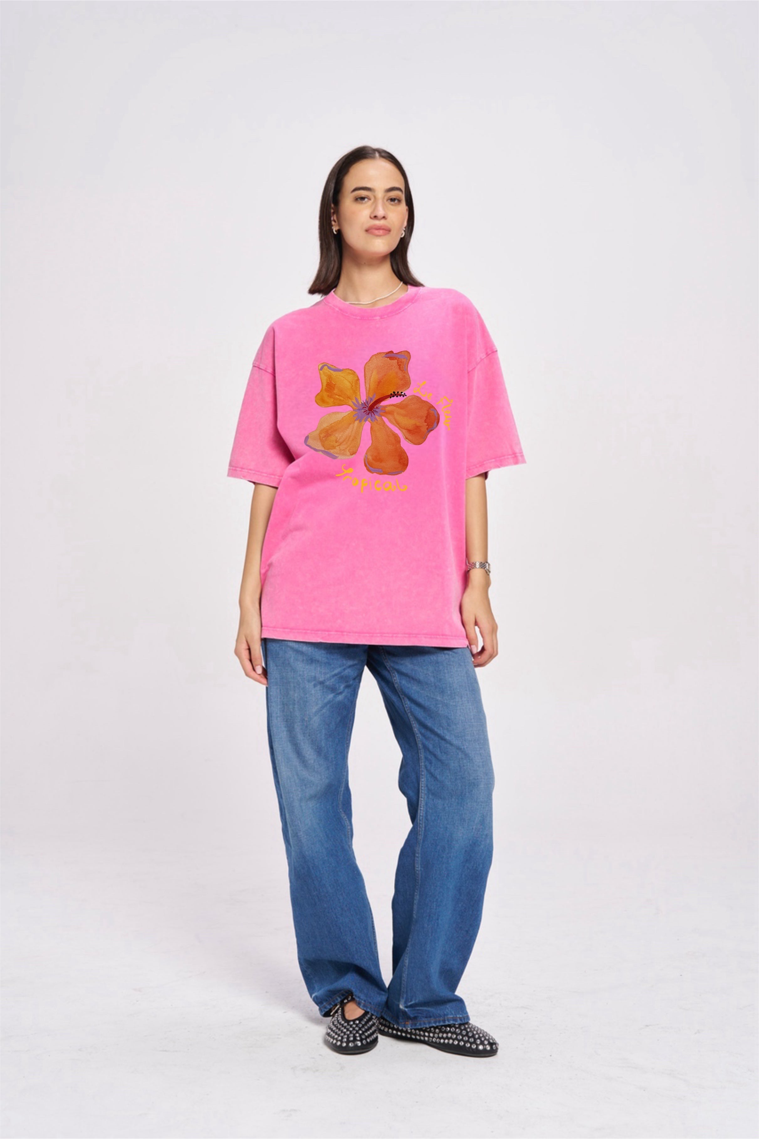 Le Fleur Tropical Oversize T-Shirt - MAKU THE LABEL 