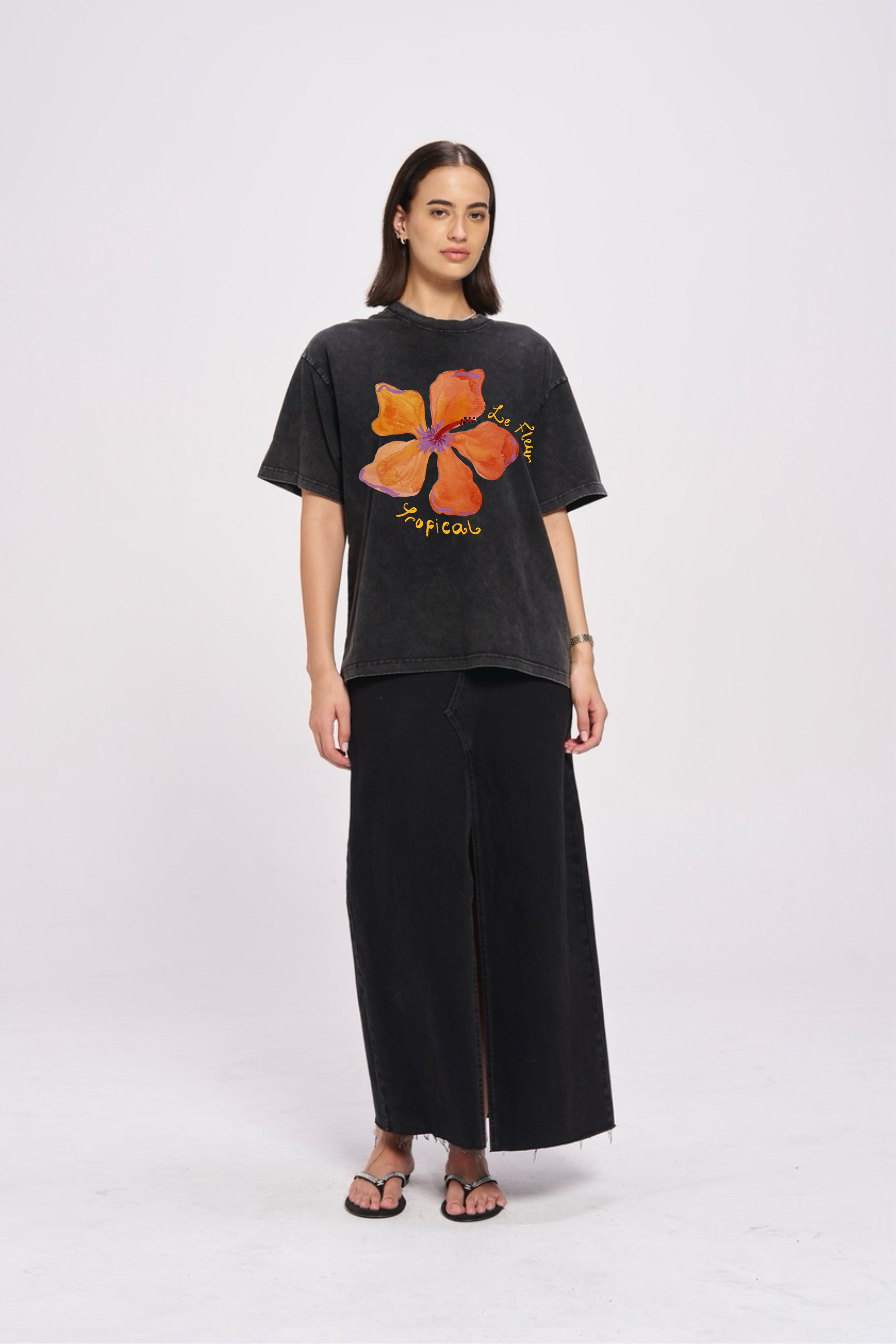 Le Fleur Tropical Oversize T-Shirt - MAKU THE LABEL 