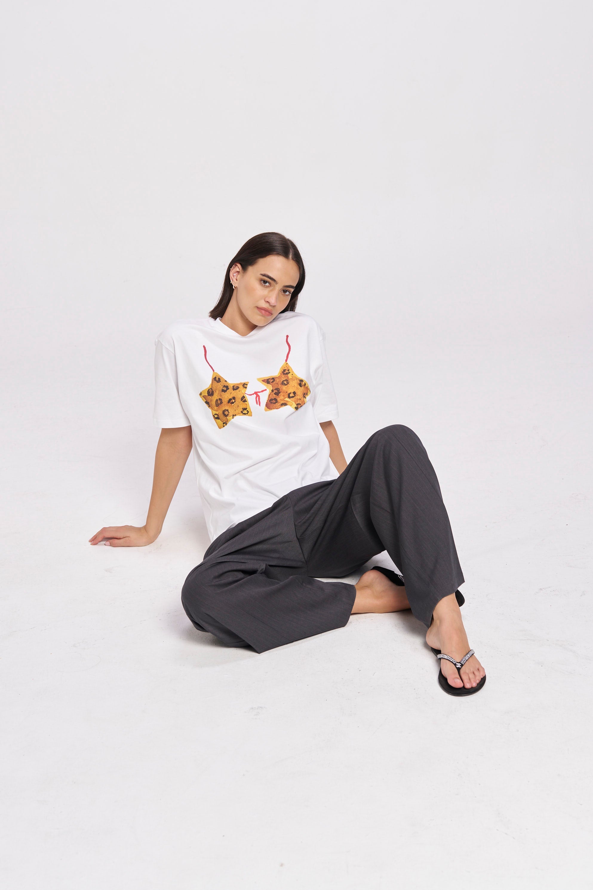 Leopard Starkini Oversized Tee - MAKU THE LABEL 