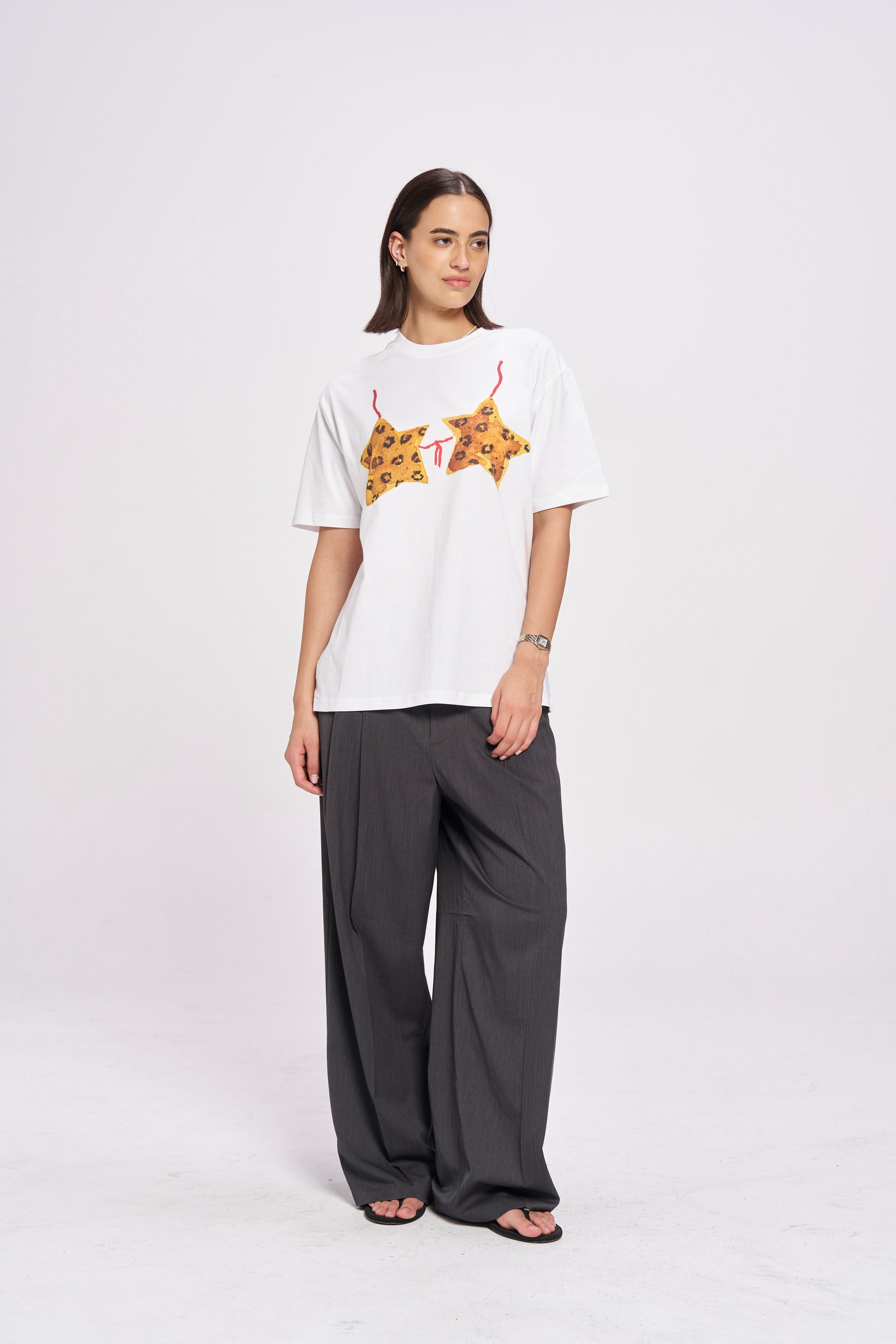 Leopard Starkini Oversized Tee - MAKU THE LABEL 