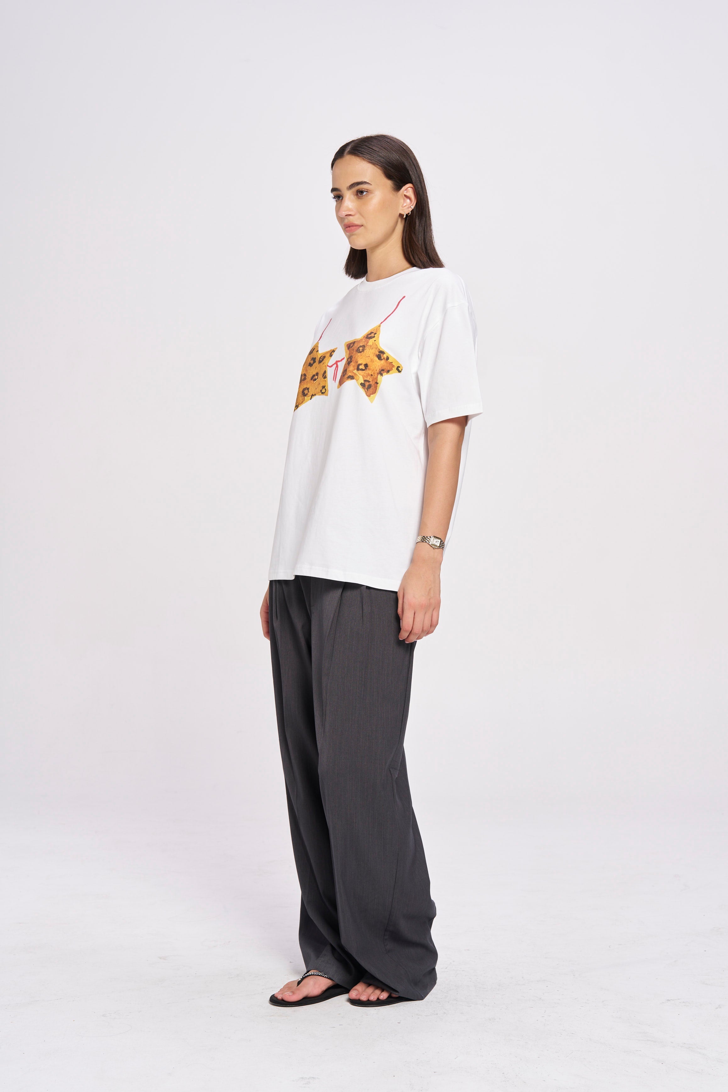 Leopard Starkini Oversized Tee - MAKU THE LABEL 