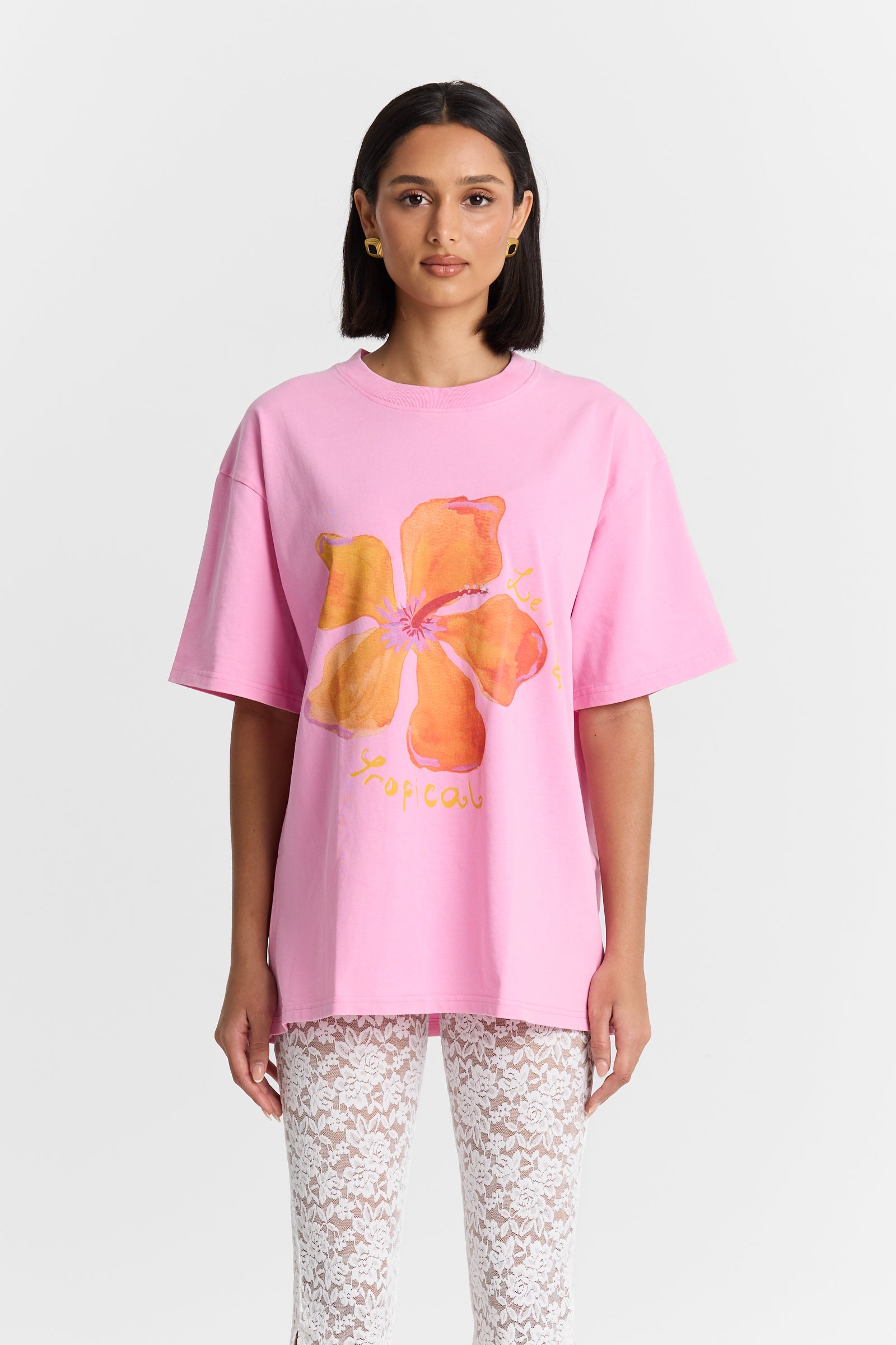 Le Fleur Tropical Oversize Tee