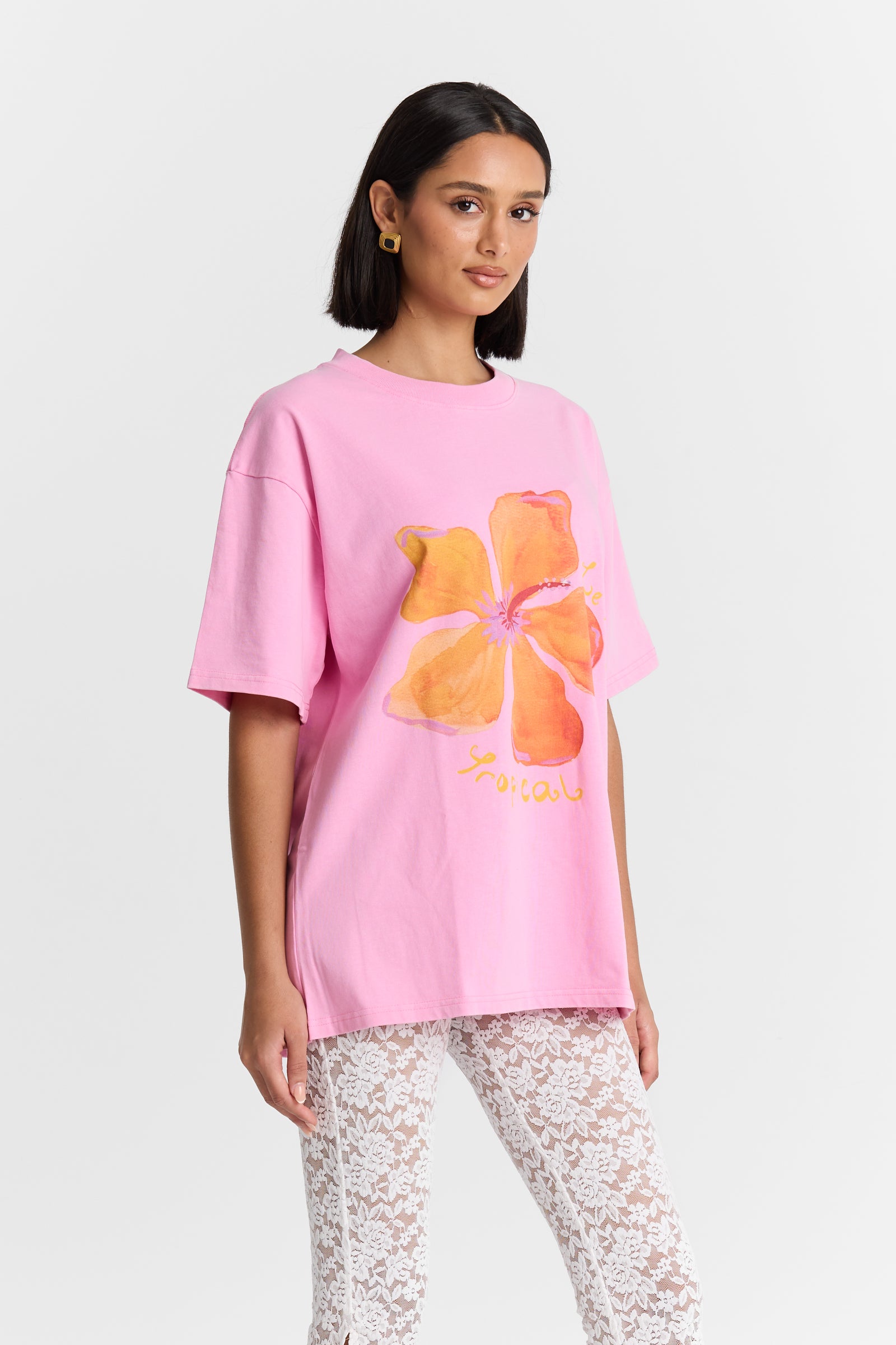 Le Fleur Tropical Oversize Tee