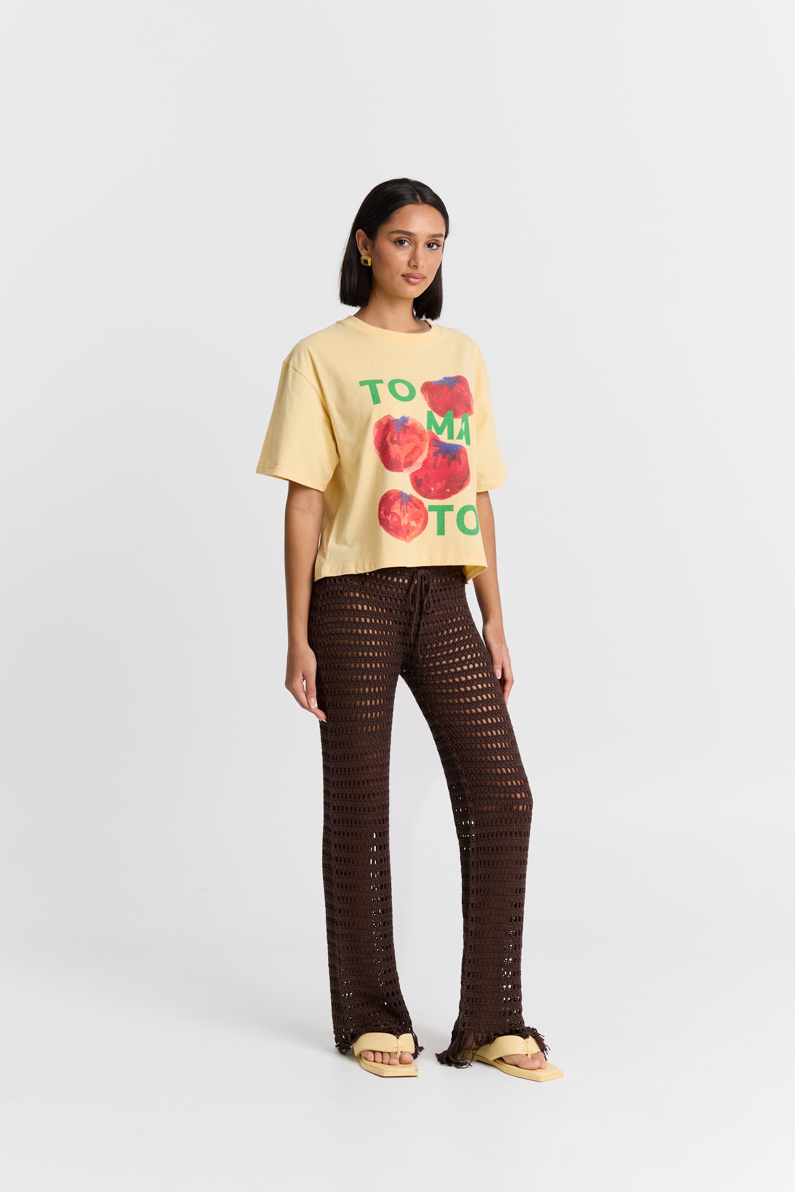 Tomato Boxy Crop Tee