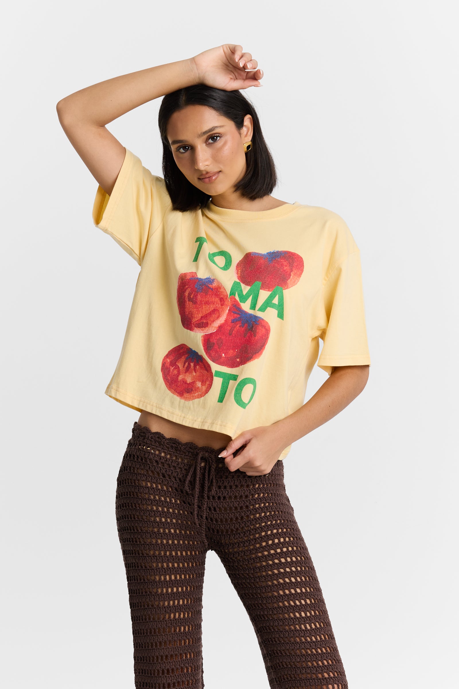 Tomato Boxy Crop Tee