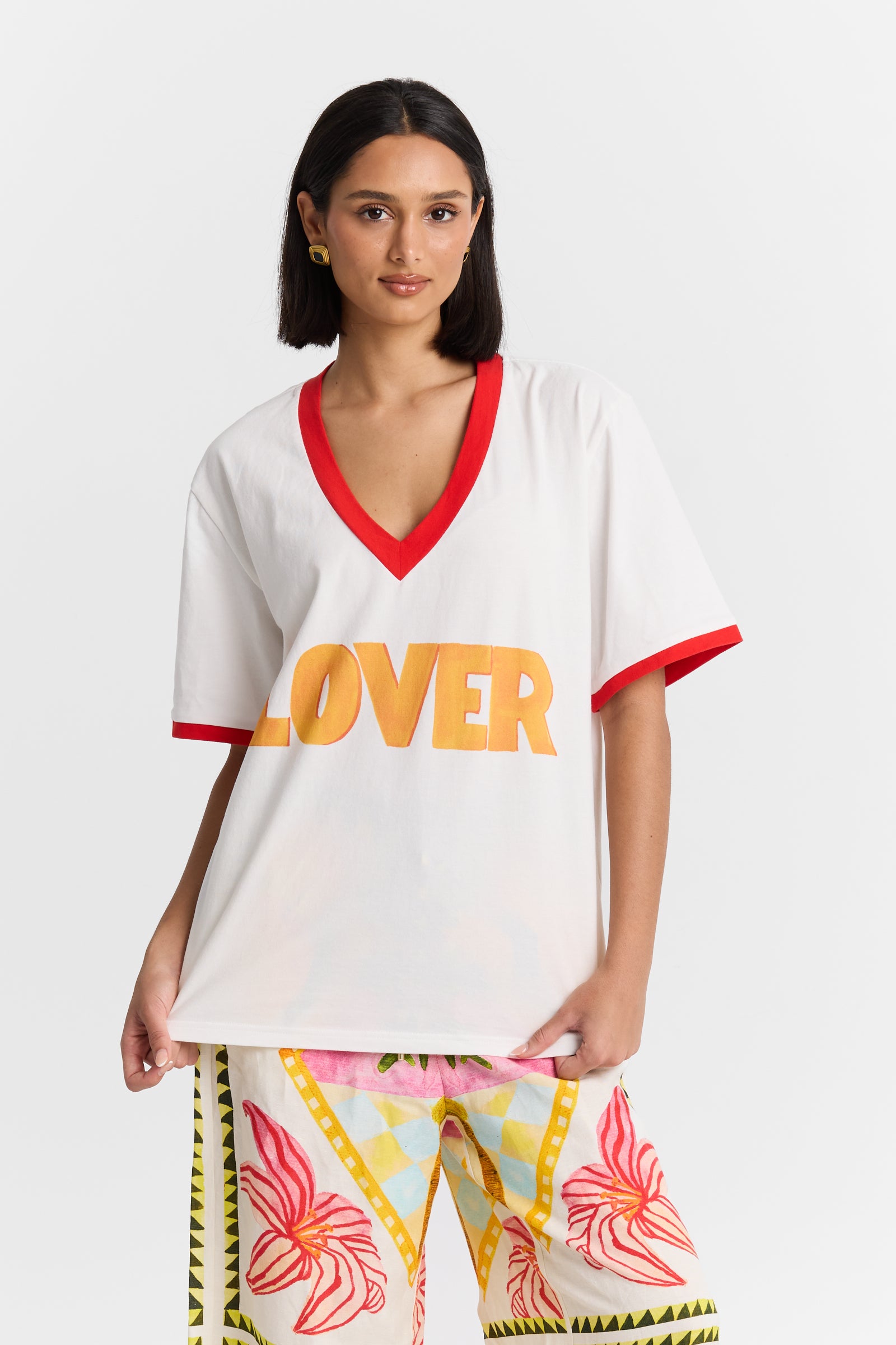 Lover V-Neck Tee – MAKU THE LABEL