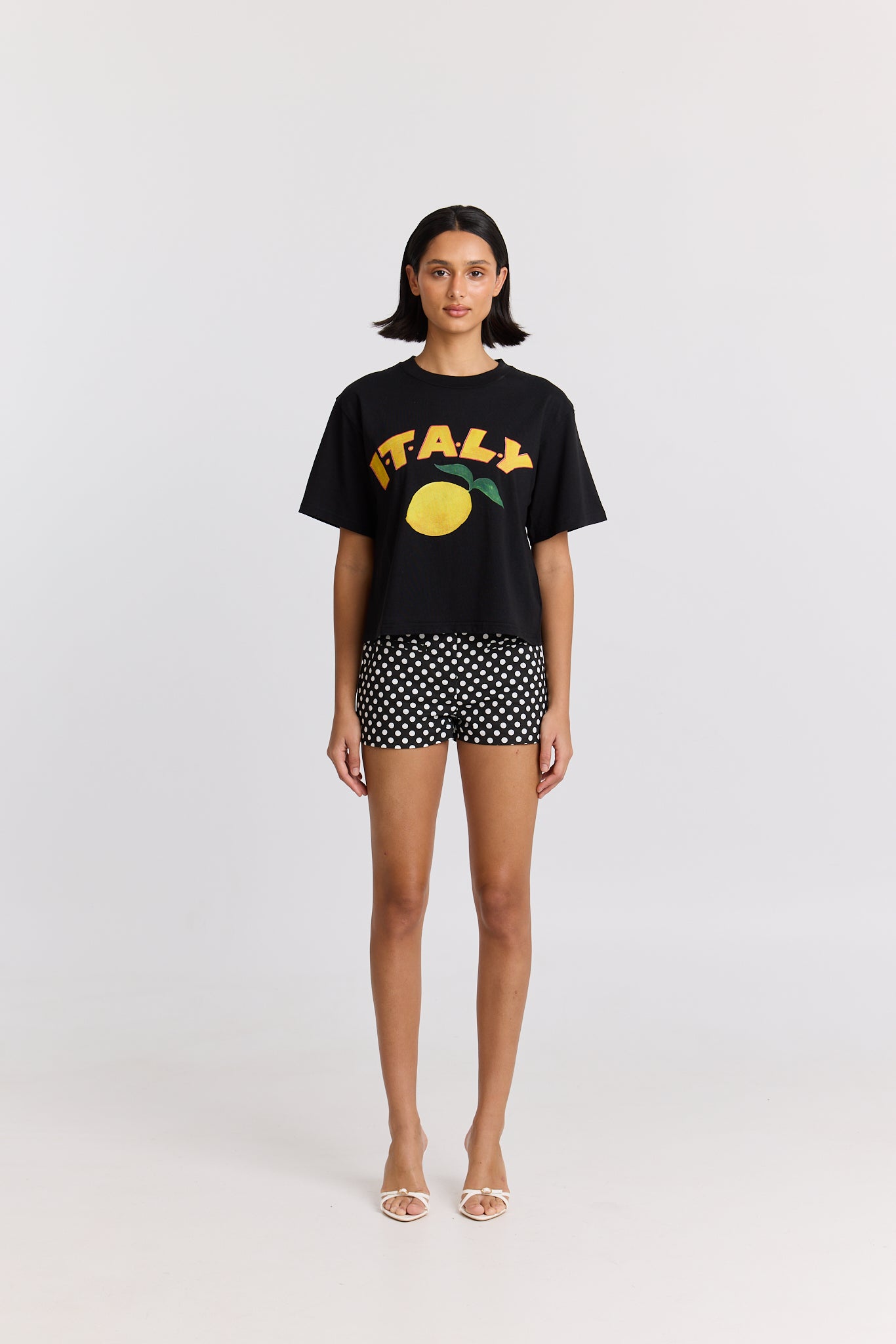 Italy Boxy Crop Tee