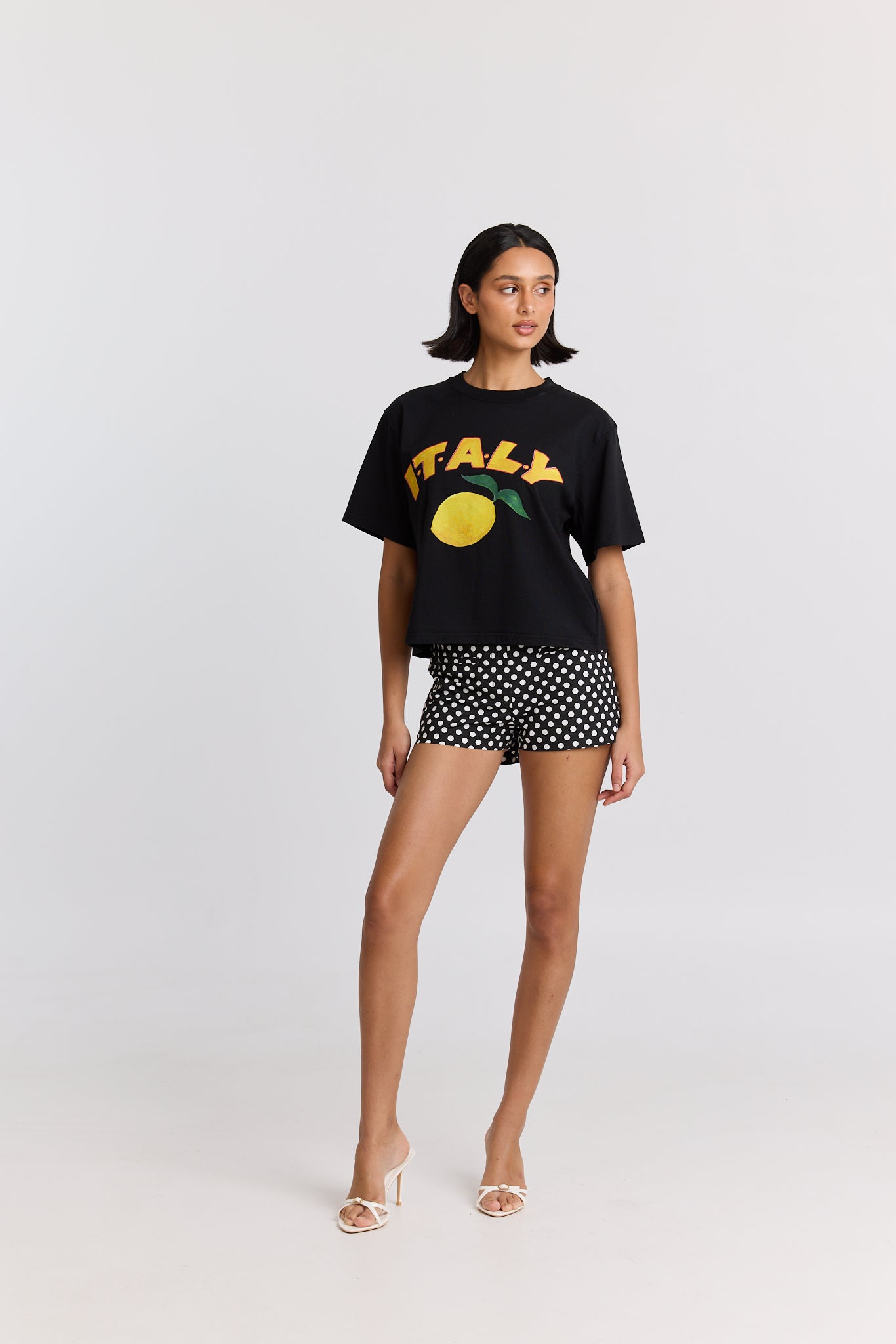 Italy Boxy Crop Tee