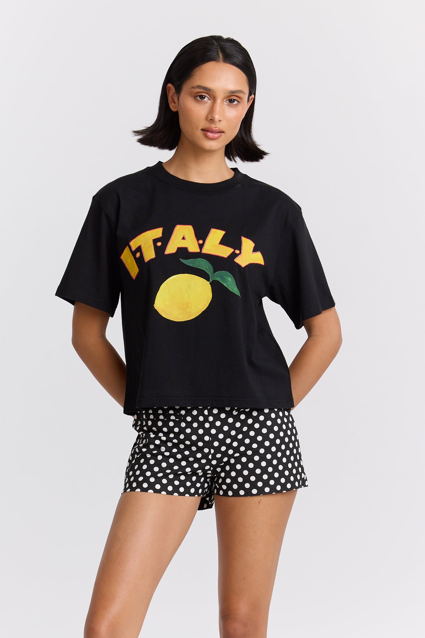 Italy Boxy Crop Tee