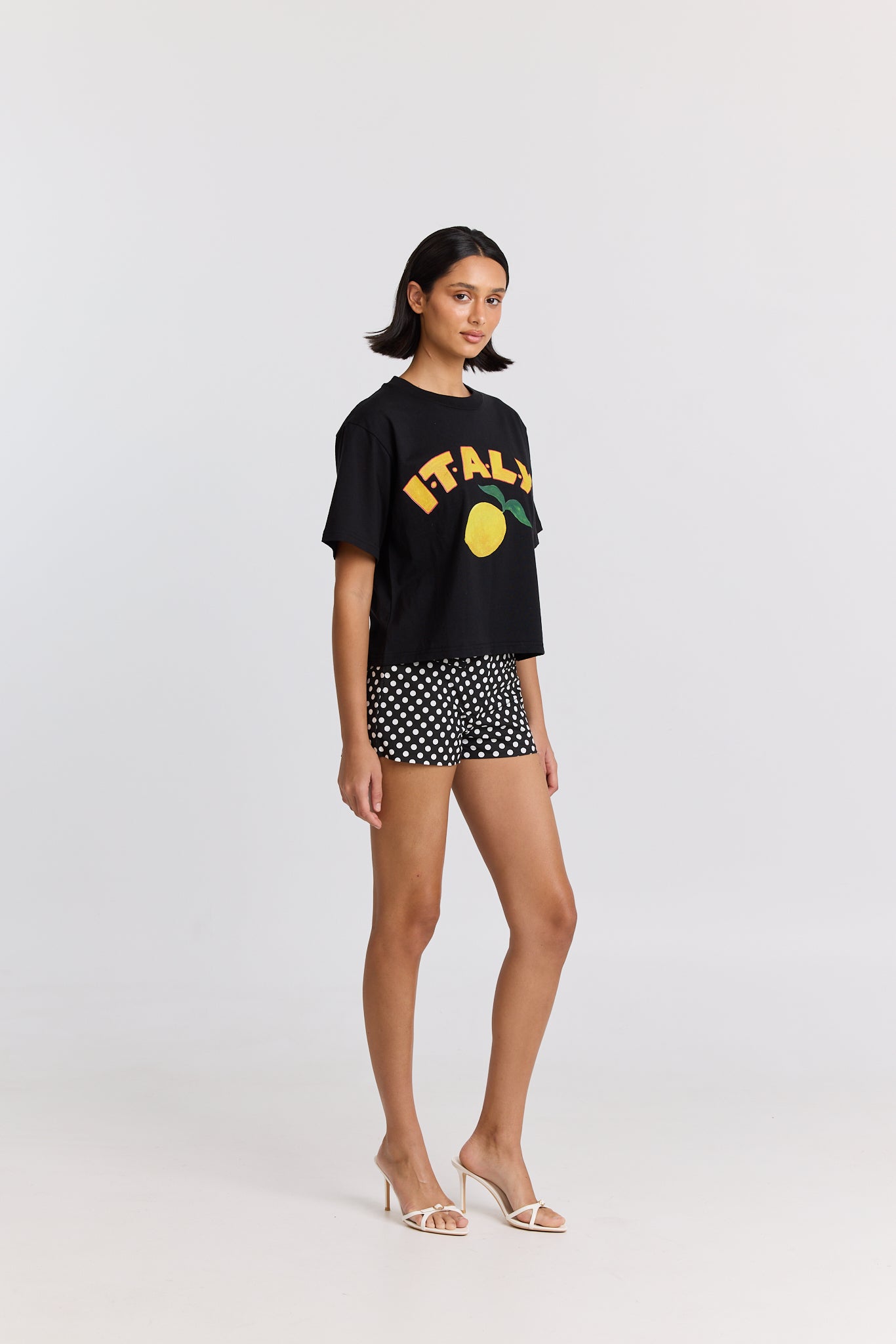 Italy Boxy Crop Tee