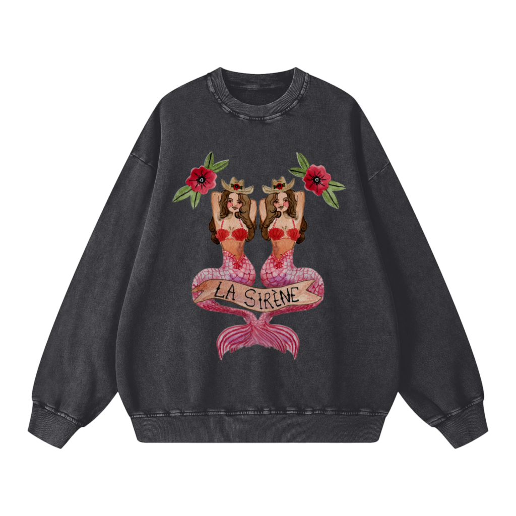 Mermaid La Sirene Crew Neck - MAKU THE LABEL 