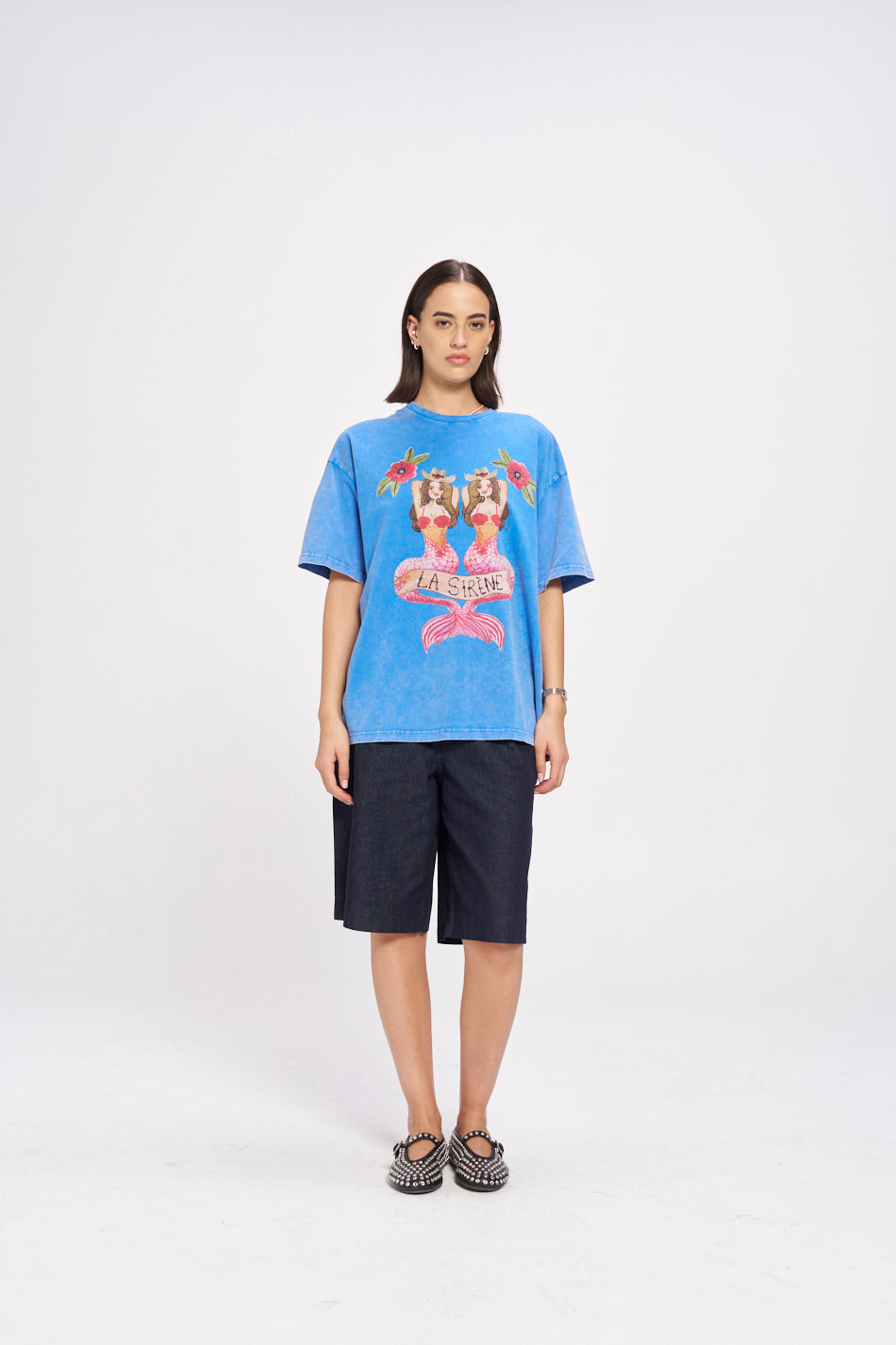 Mermaid La Sirene Oversize Tee - MAKU THE LABEL 
